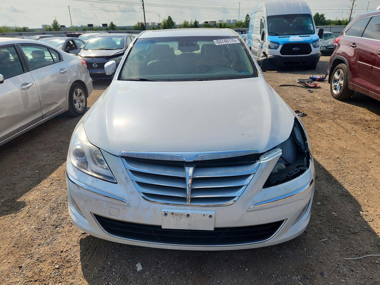 2012 Hyundai Genesis 3.8l White vin: KMHGC4DD7CU151484