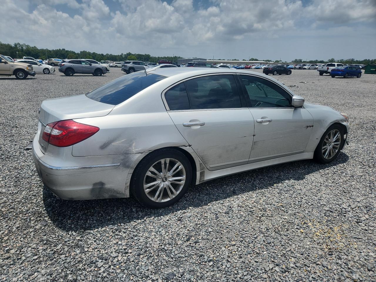 2012 Hyundai Genesis 3.8l Silver vin: KMHGC4DD7CU151937
