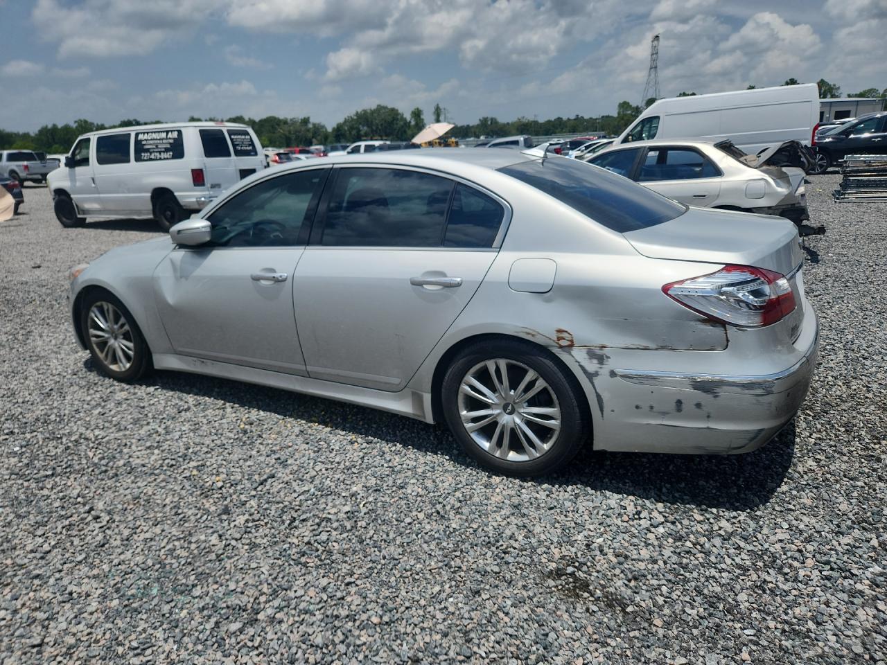 2012 Hyundai Genesis 3.8l Silver vin: KMHGC4DD7CU151937