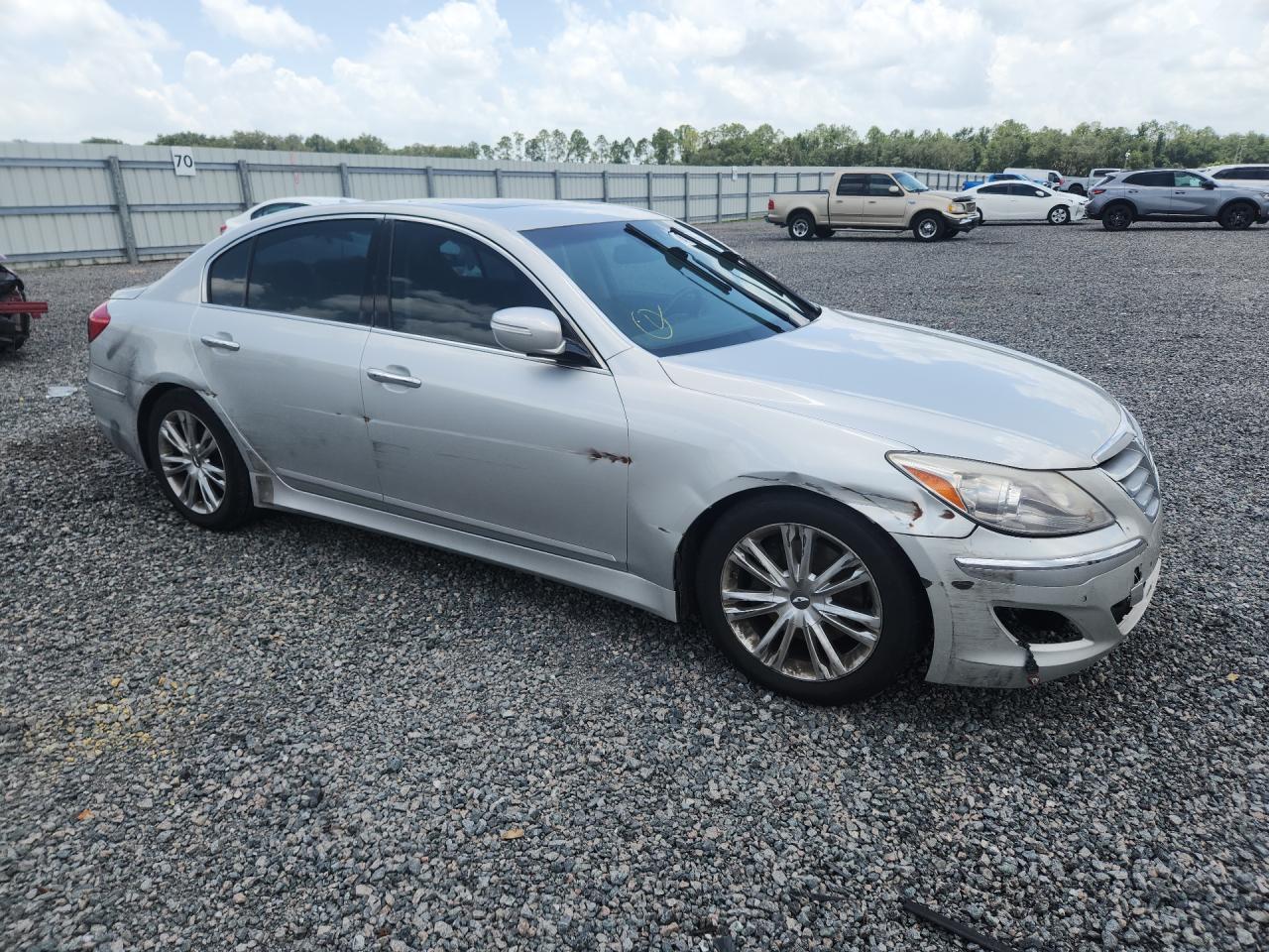 2012 Hyundai Genesis 3.8l Silver vin: KMHGC4DD7CU151937