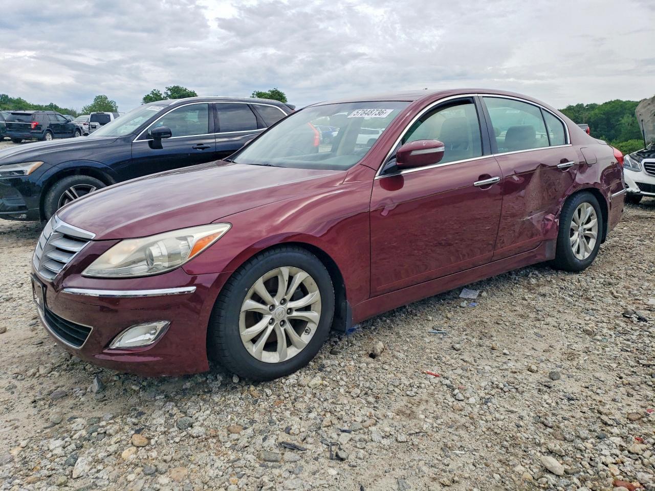 2012 Hyundai Genesis 3.8l Burgundy vin: KMHGC4DD7CU193153
