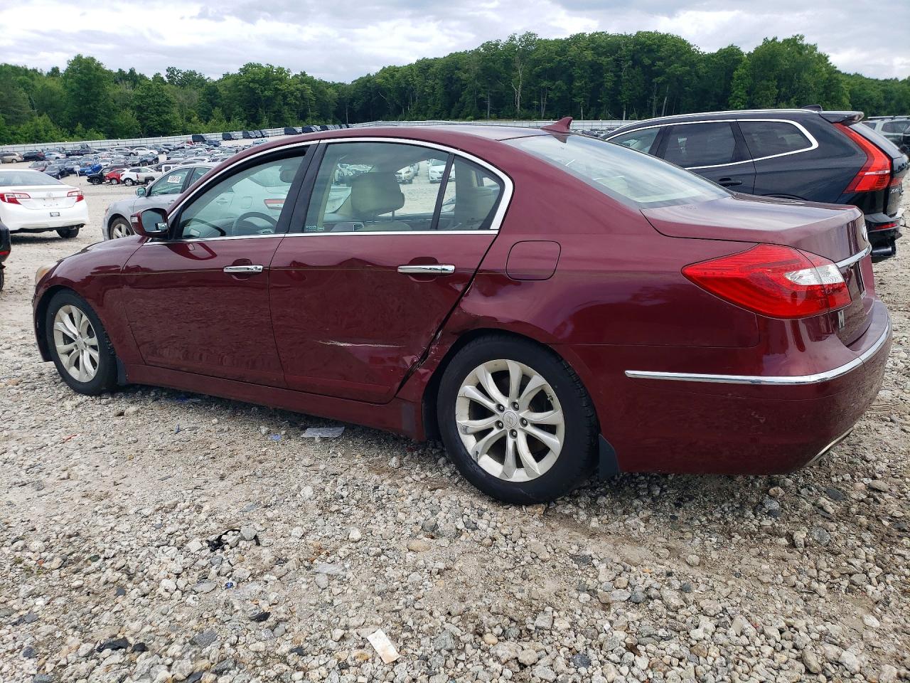 2012 Hyundai Genesis 3.8l Burgundy vin: KMHGC4DD7CU193153