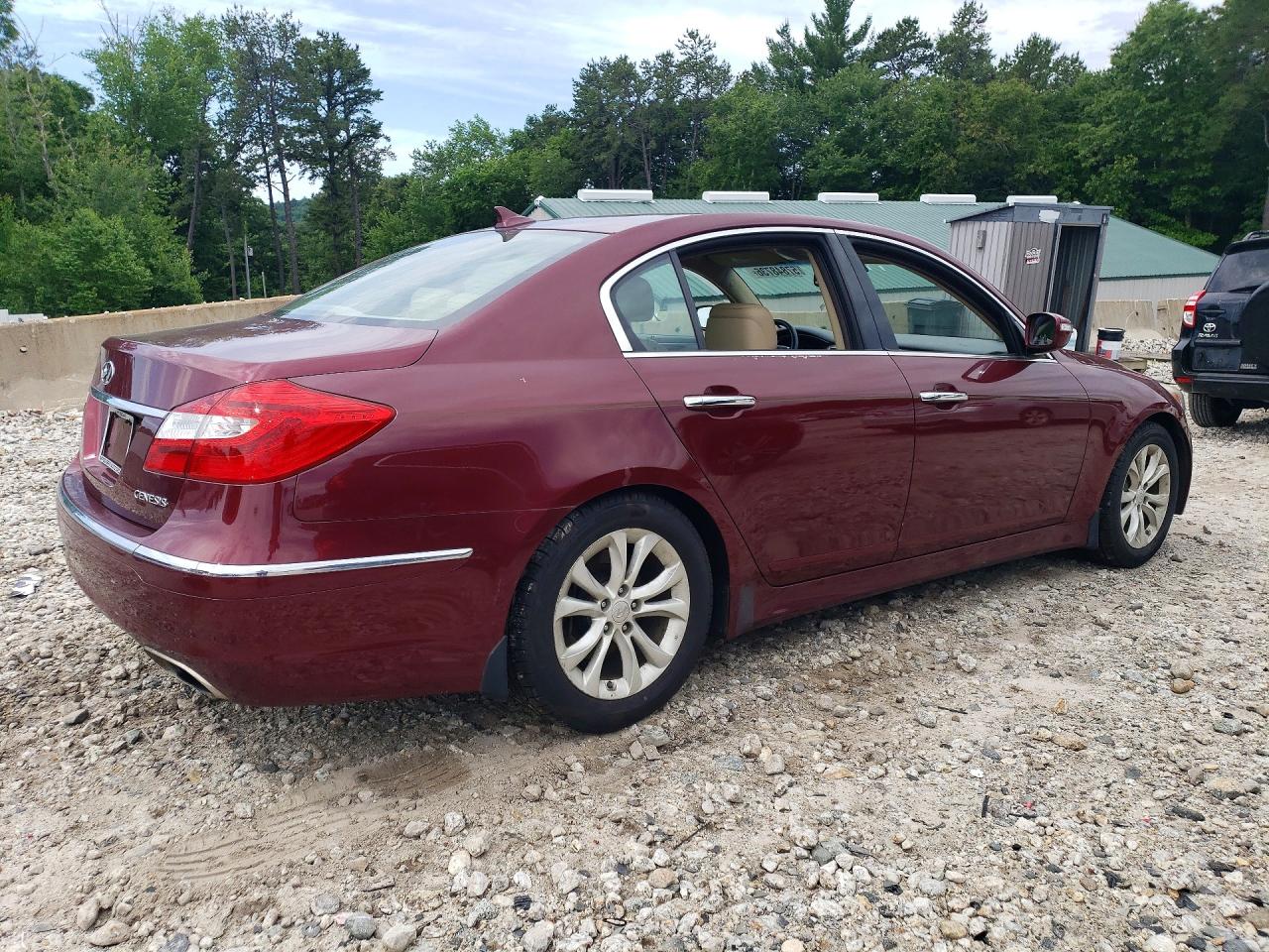 2012 Hyundai Genesis 3.8l Burgundy vin: KMHGC4DD7CU193153