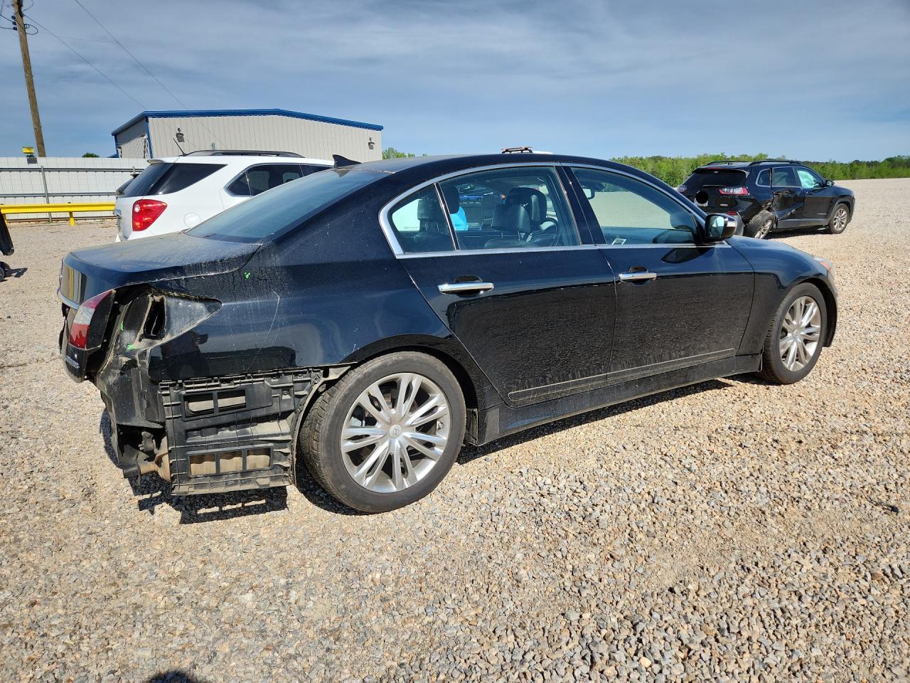 2012 Hyundai Genesis 3.8l Black vin: KMHGC4DD7CU193704