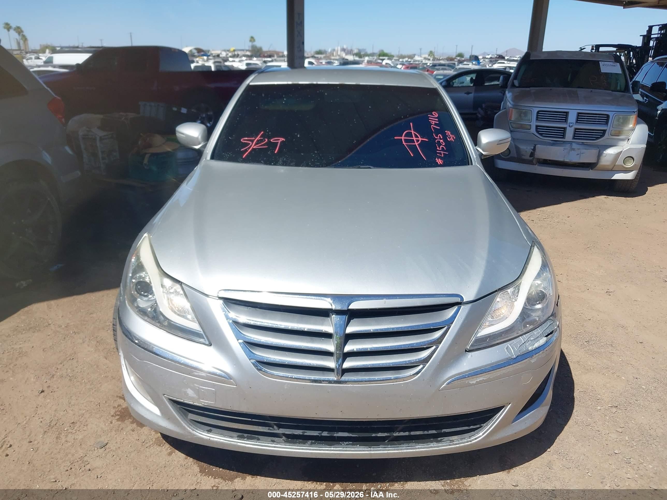 2012 Hyundai Genesis 3.8 Gray vin: KMHGC4DD7CU205138