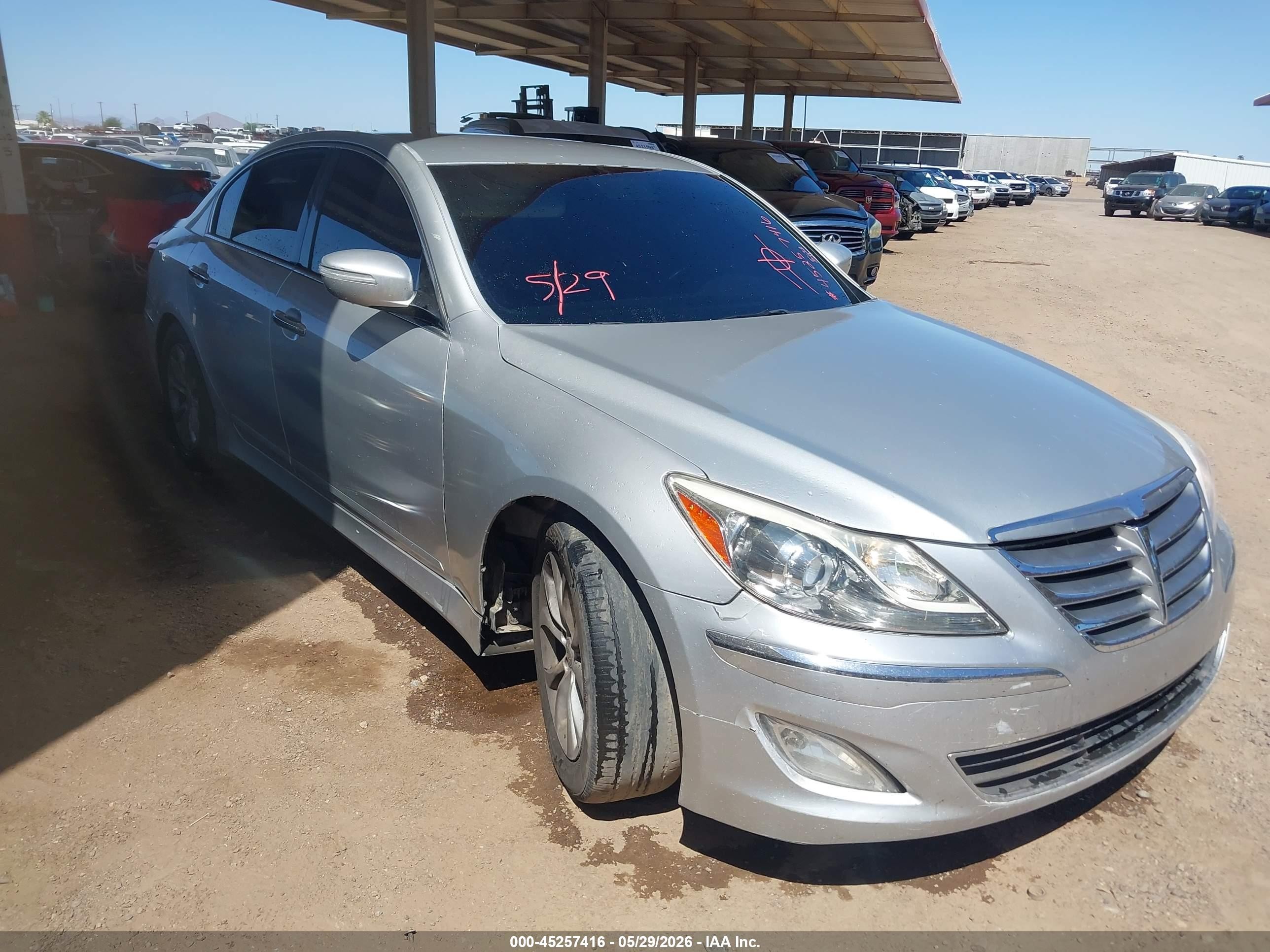 2012 Hyundai Genesis 3.8 Gray vin: KMHGC4DD7CU205138