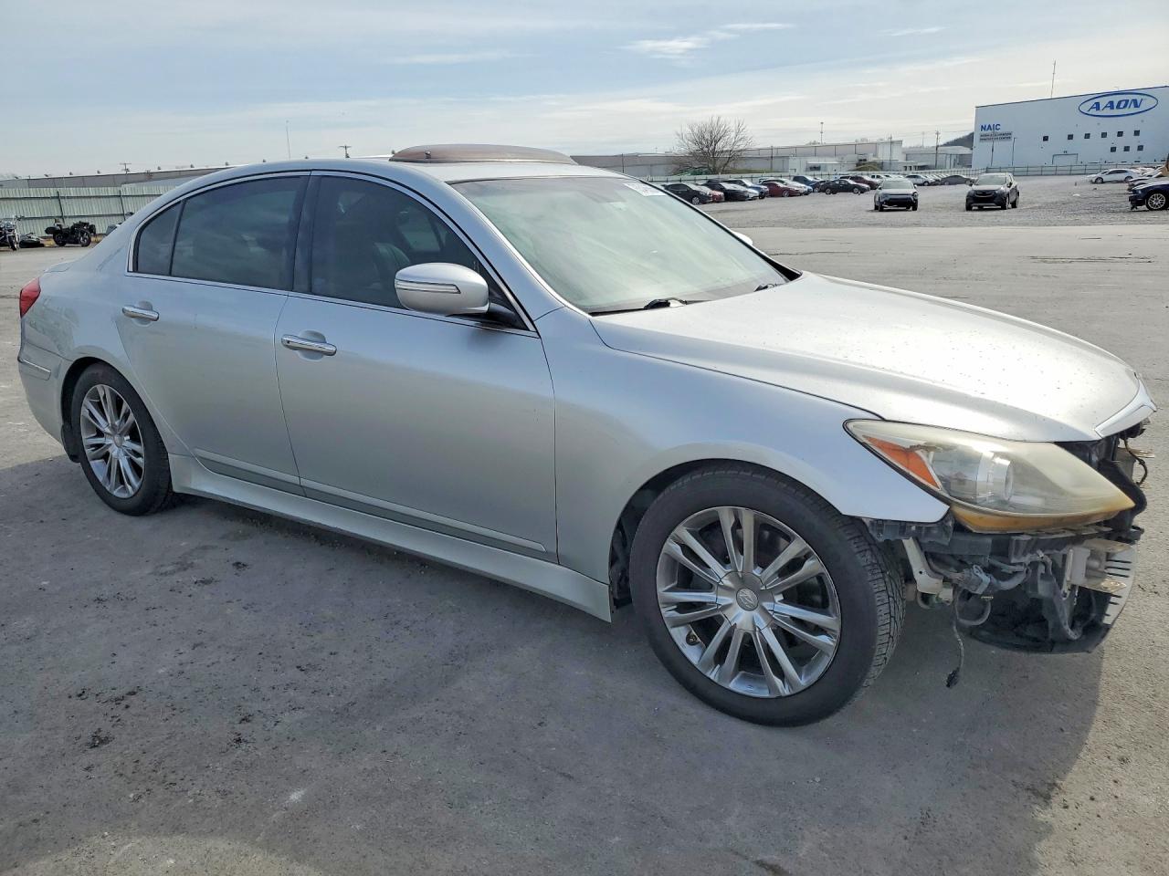 2013 Hyundai Genesis 3.8l Silver vin: KMHGC4DD7DU215377