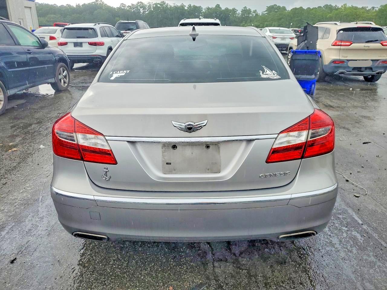 2013 Hyundai Genesis 3.8l Silver vin: KMHGC4DD7DU229926
