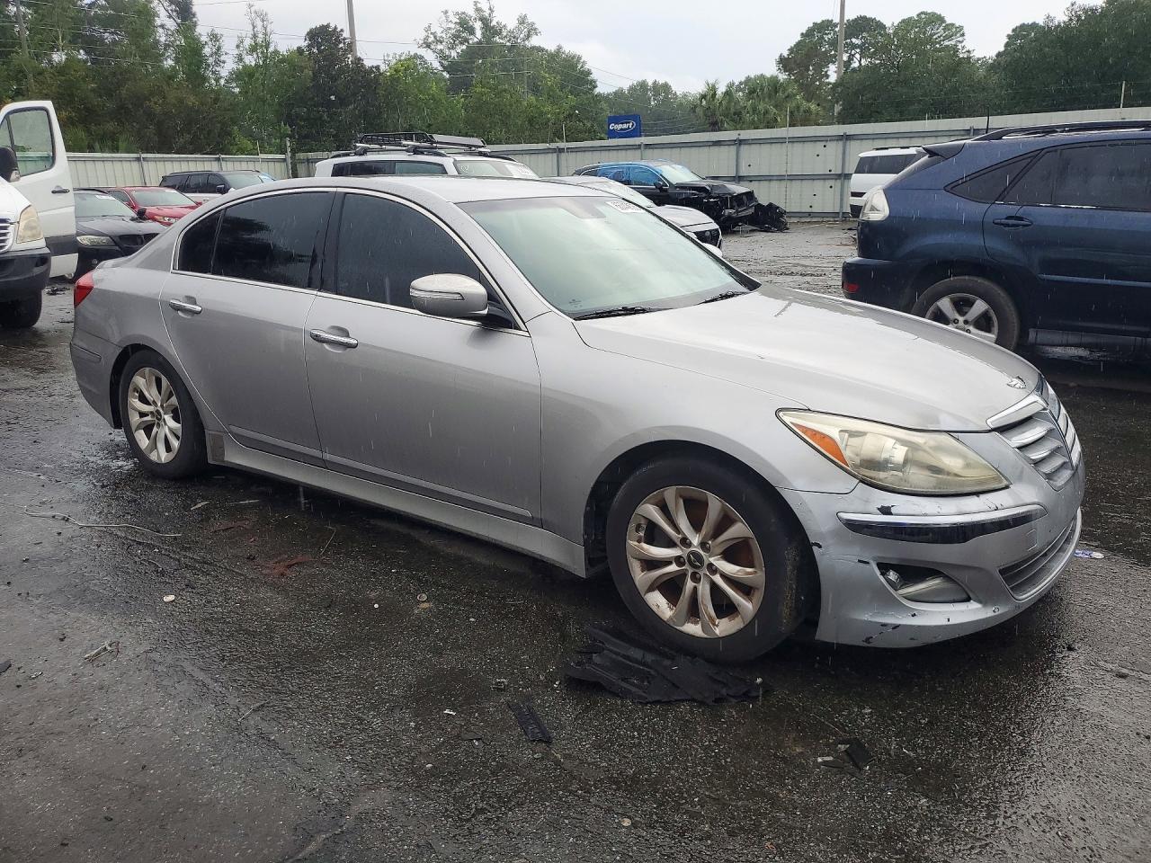 2013 Hyundai Genesis 3.8l Silver vin: KMHGC4DD7DU229926