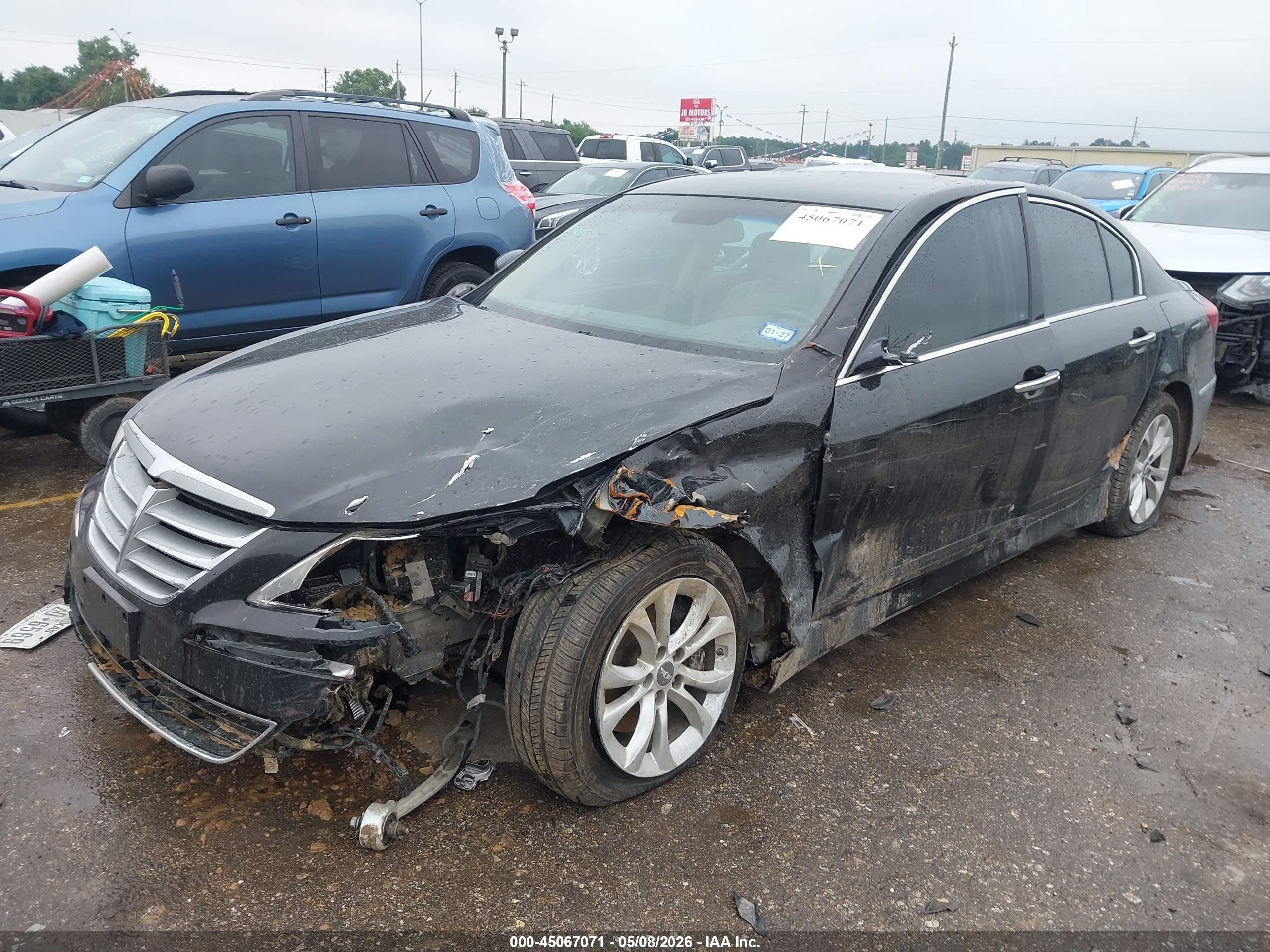 2013 Hyundai Genesis 3.8 Черный vin: KMHGC4DD7DU244409