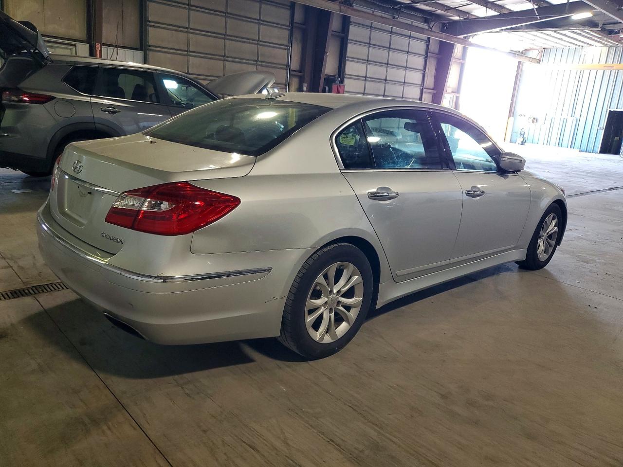 2013 Hyundai Genesis 3.8l Silver vin: KMHGC4DD7DU248136