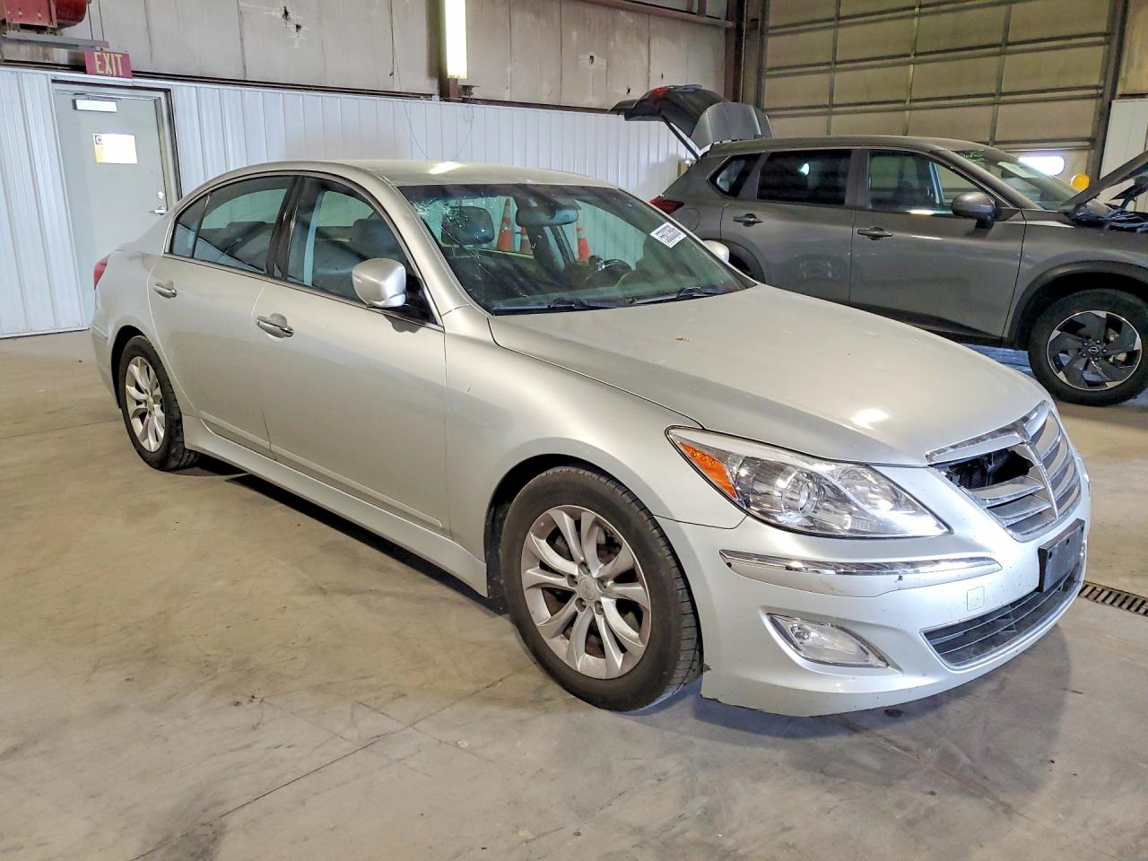 2013 Hyundai Genesis 3.8l Silver vin: KMHGC4DD7DU248136