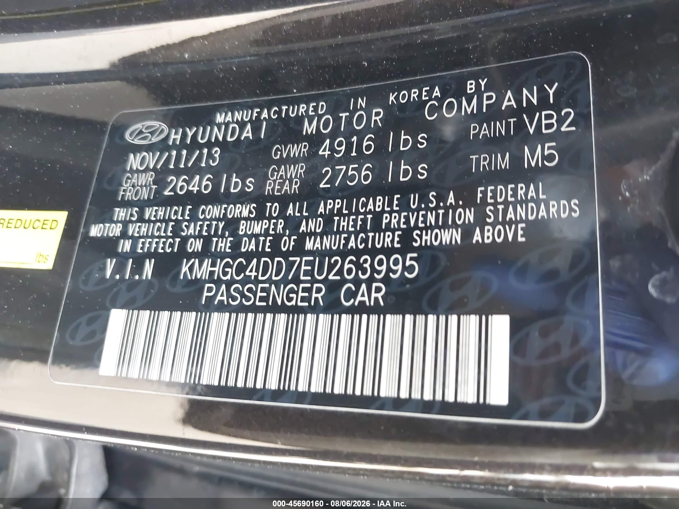 2014 Hyundai Genesis 3.8 Black vin: KMHGC4DD7EU263995