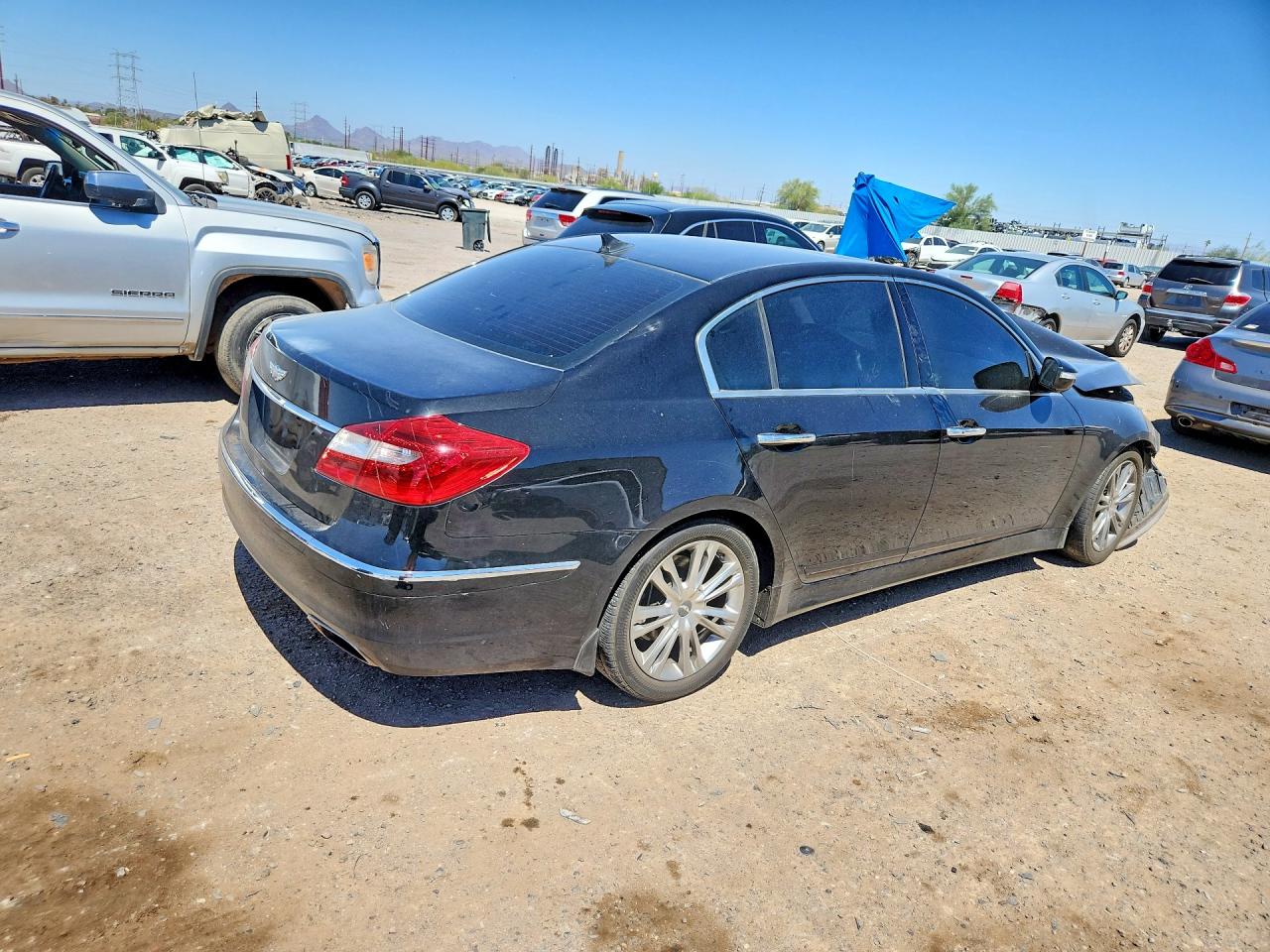 2012 Hyundai Genesis 3.8l Black vin: KMHGC4DD8CU202006