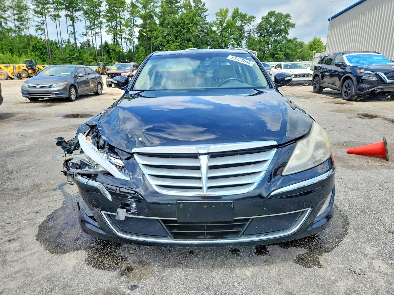 2012 Hyundai Genesis 3.8l Black vin: KMHGC4DD8CU202345