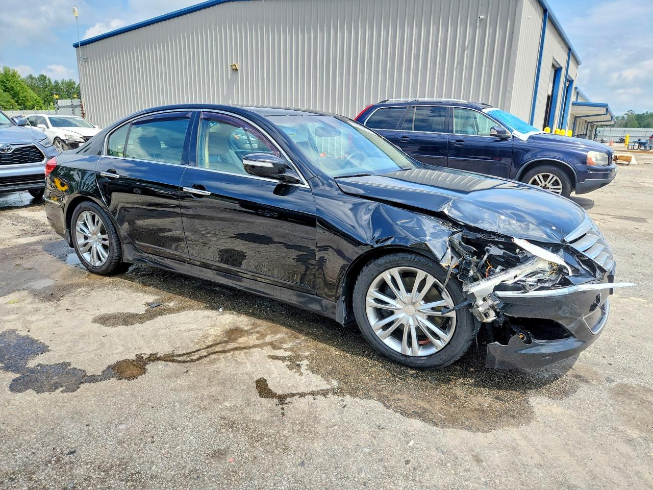 2012 Hyundai Genesis 3.8l Black vin: KMHGC4DD8CU202345
