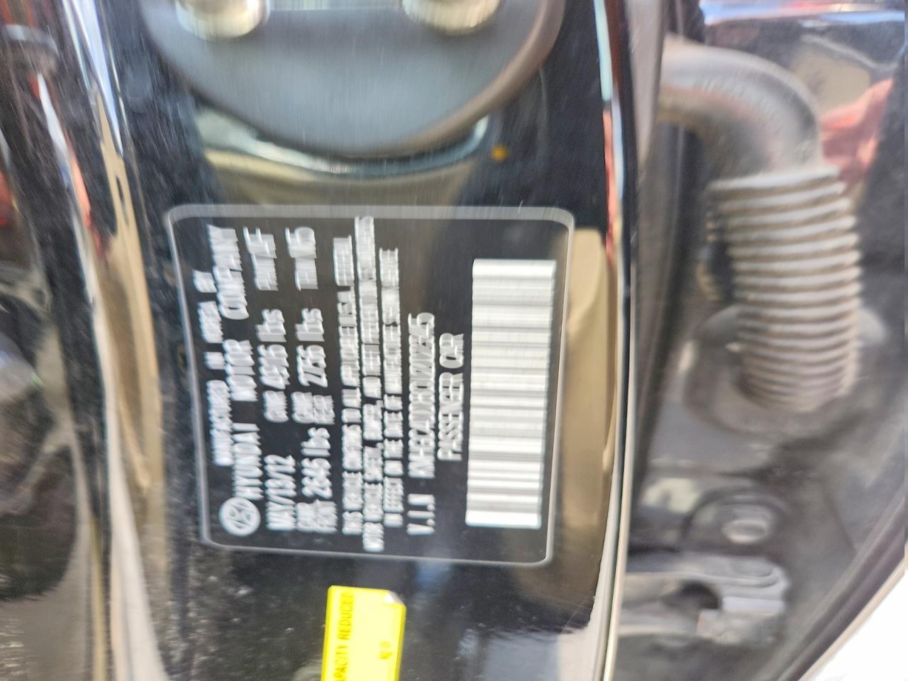 2012 Hyundai Genesis 3.8l Black vin: KMHGC4DD8CU202345