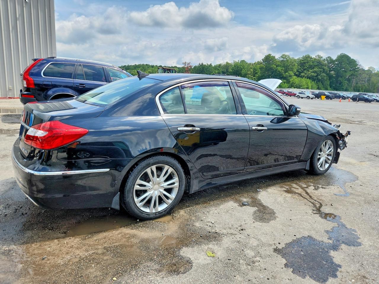 2012 Hyundai Genesis 3.8l Black vin: KMHGC4DD8CU202345