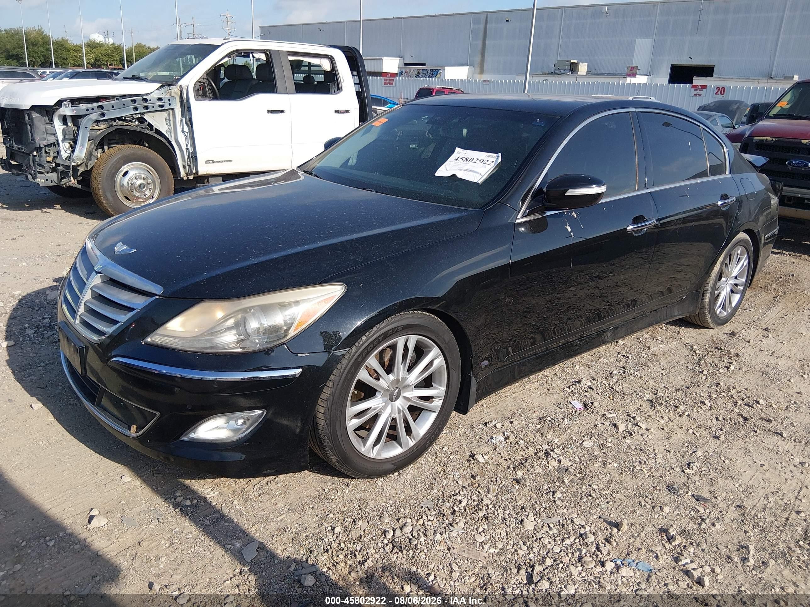 2012 Hyundai Genesis 3.8 Black vin: KMHGC4DD8CU208176