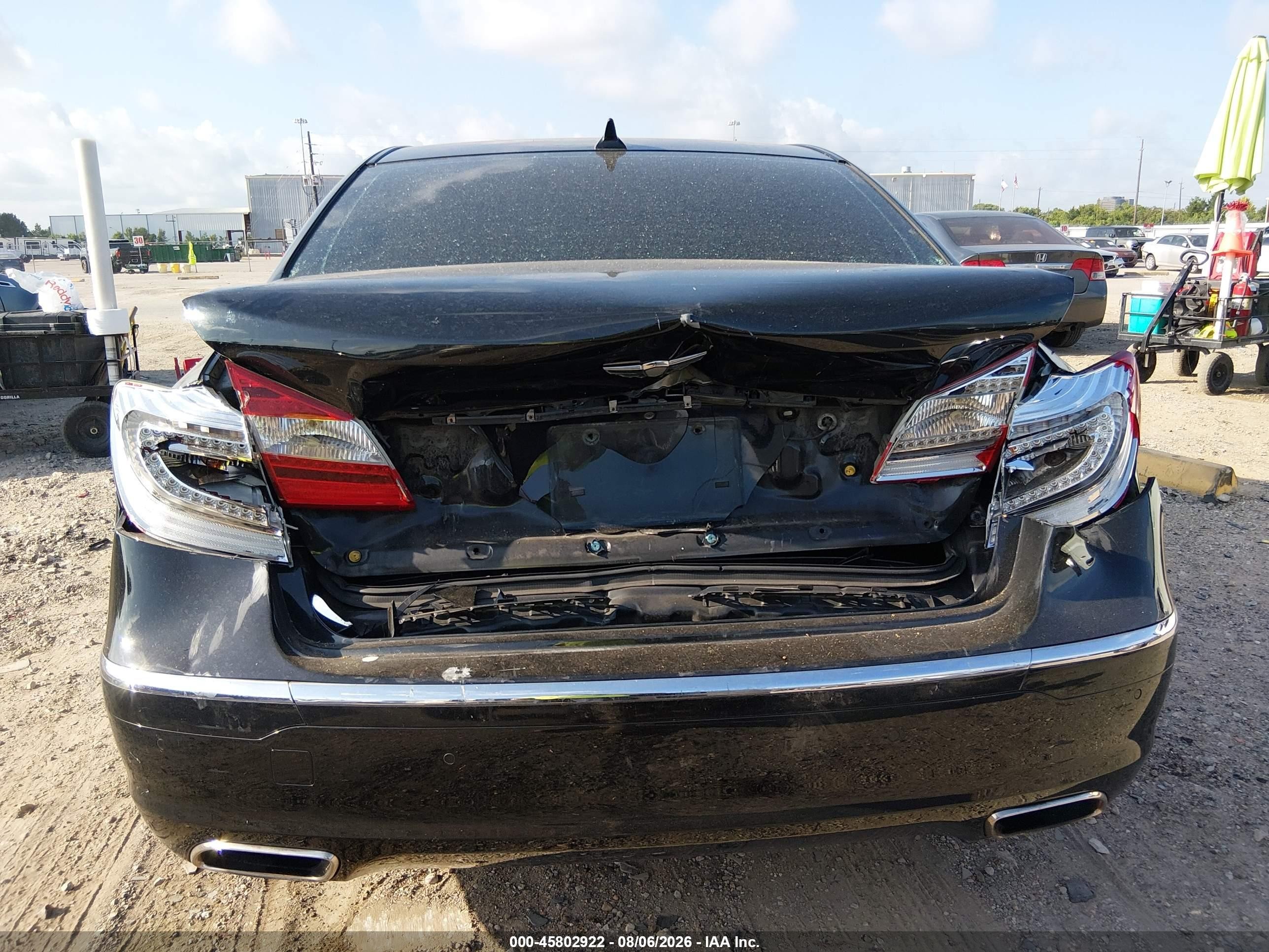 2012 Hyundai Genesis 3.8 Black vin: KMHGC4DD8CU208176