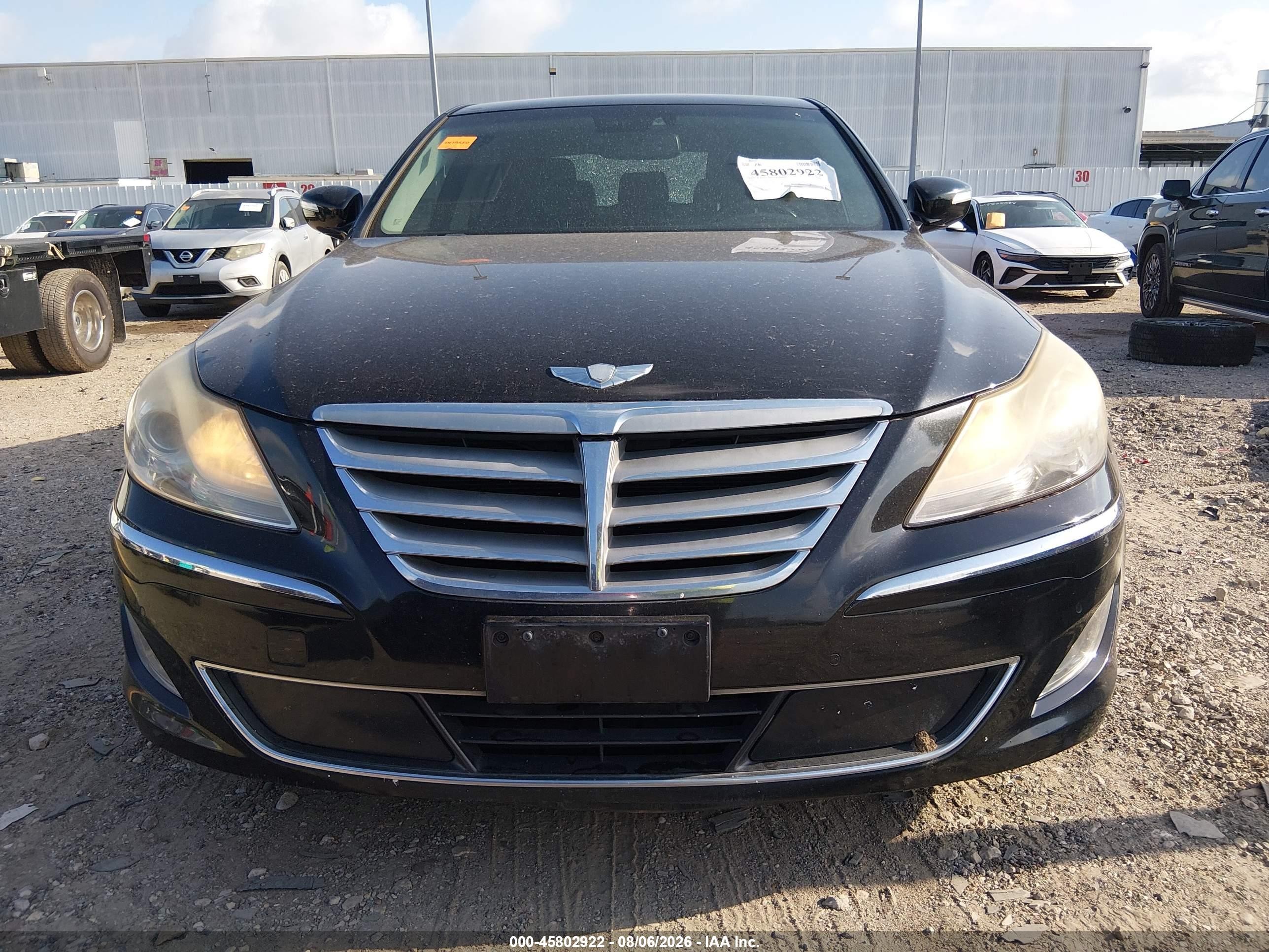 2012 Hyundai Genesis 3.8 Black vin: KMHGC4DD8CU208176