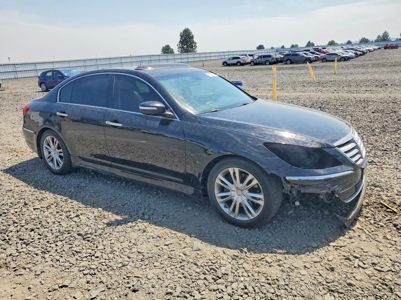 2013 Hyundai Genesis 3.8l Black vin: KMHGC4DD8DU247609