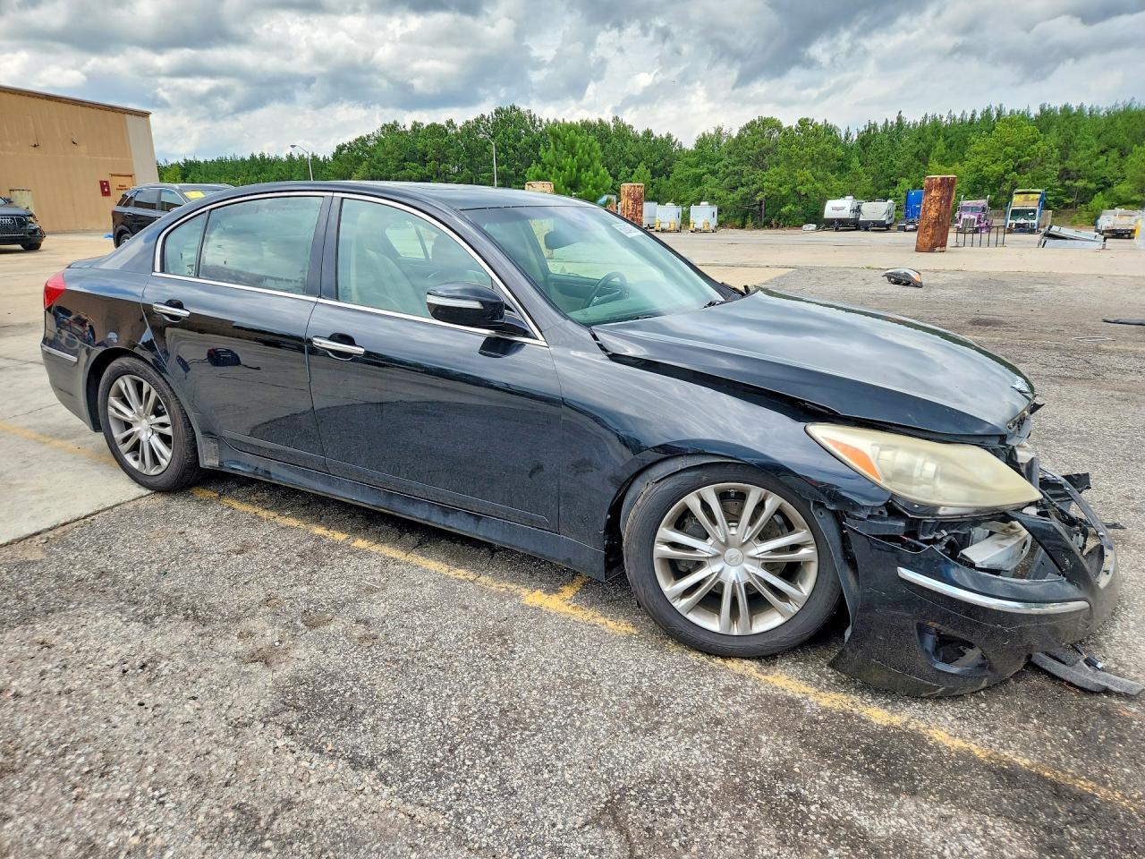 2012 Hyundai Genesis 3.8l Black vin: KMHGC4DD9CU160493
