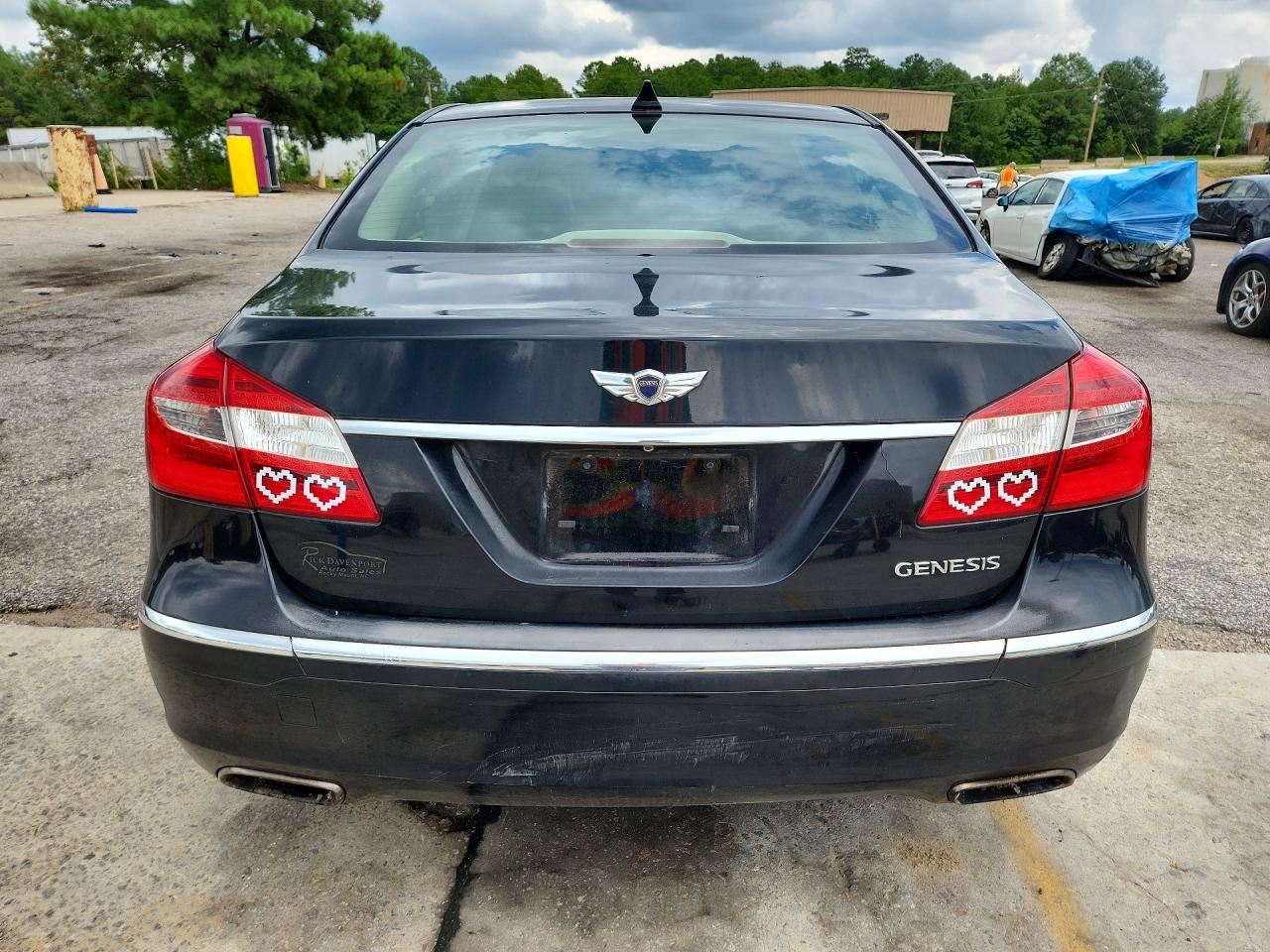 2012 Hyundai Genesis 3.8l Black vin: KMHGC4DD9CU160493