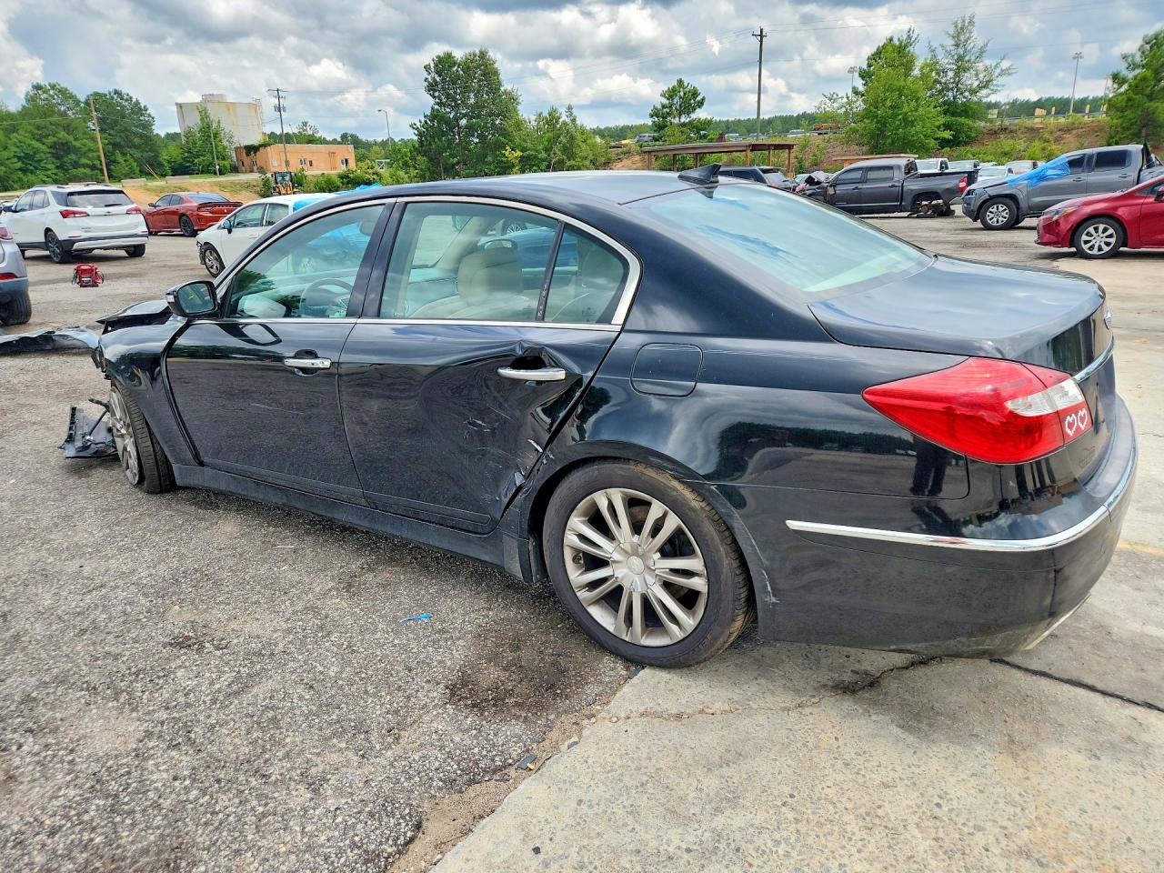 2012 Hyundai Genesis 3.8l Black vin: KMHGC4DD9CU160493