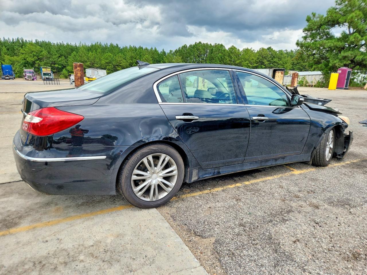 2012 Hyundai Genesis 3.8l Black vin: KMHGC4DD9CU160493