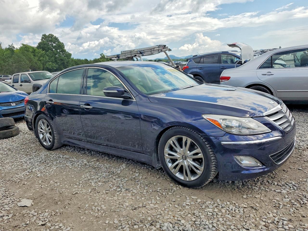 2012 Hyundai Genesis 3.8l Blue vin: KMHGC4DD9CU179366