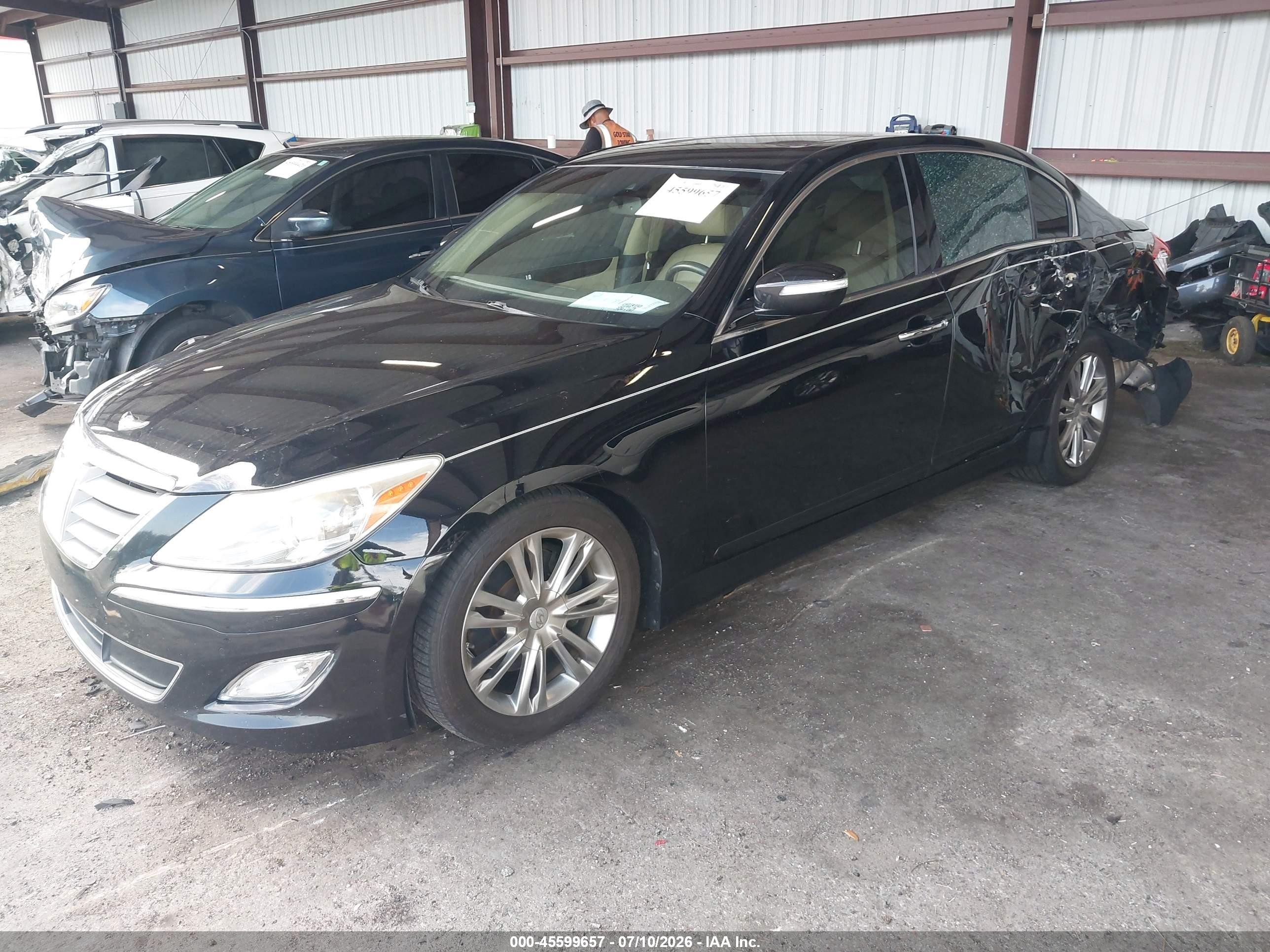 2012 Hyundai Genesis 3.8 Black vin: KMHGC4DD9CU192179