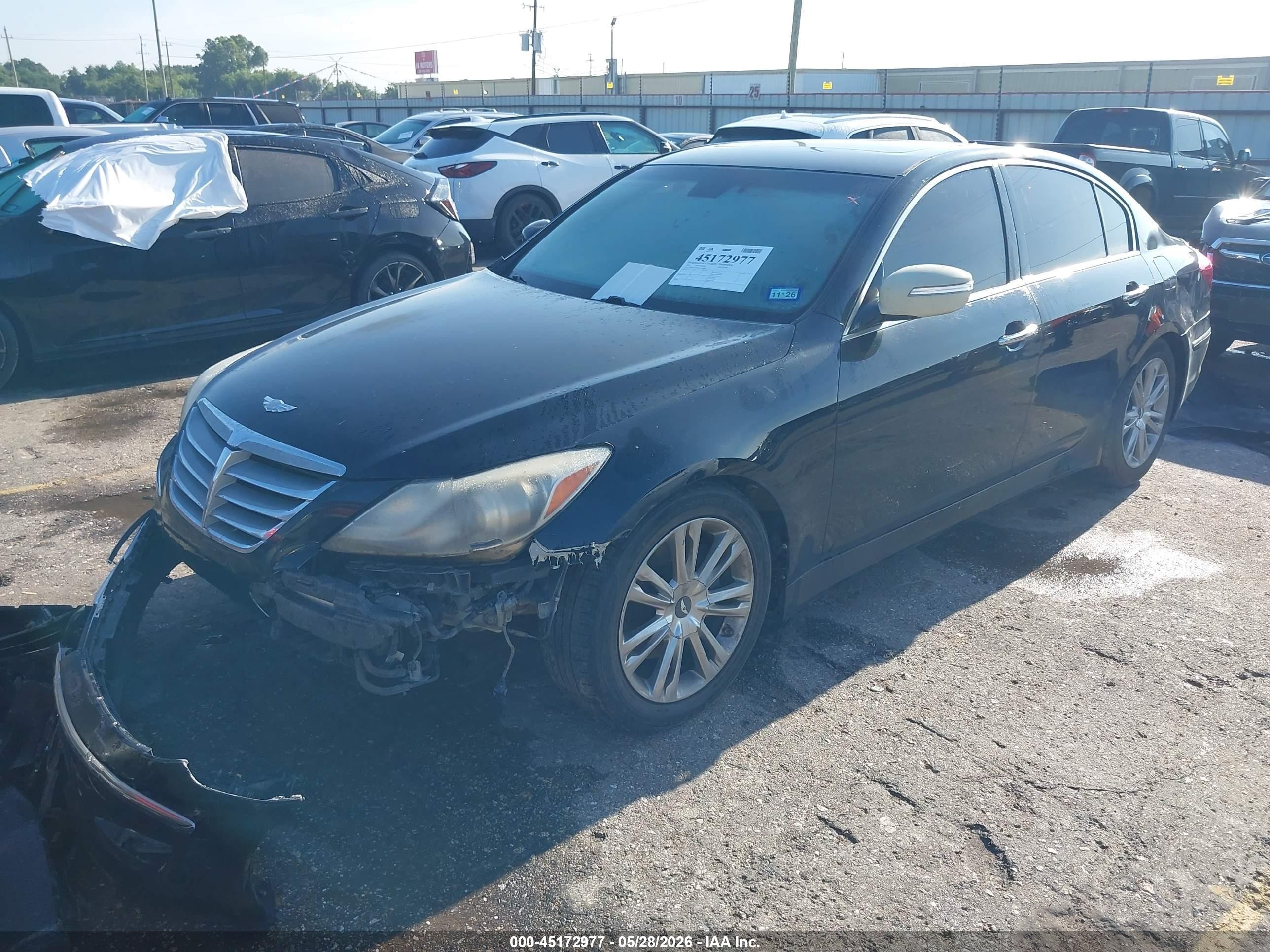 2012 Hyundai Genesis 3.8 Black vin: KMHGC4DD9CU204069