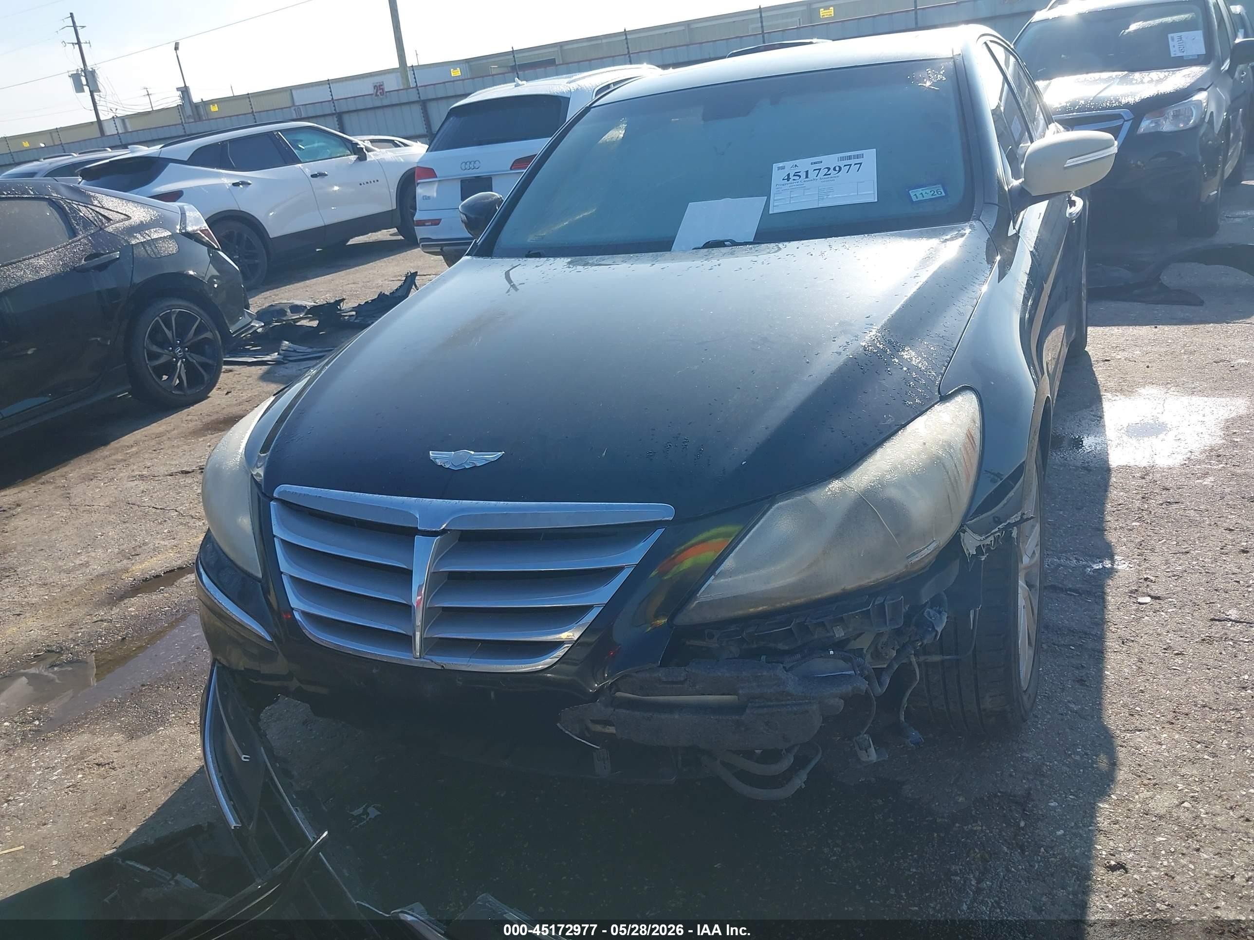 2012 Hyundai Genesis 3.8 Black vin: KMHGC4DD9CU204069