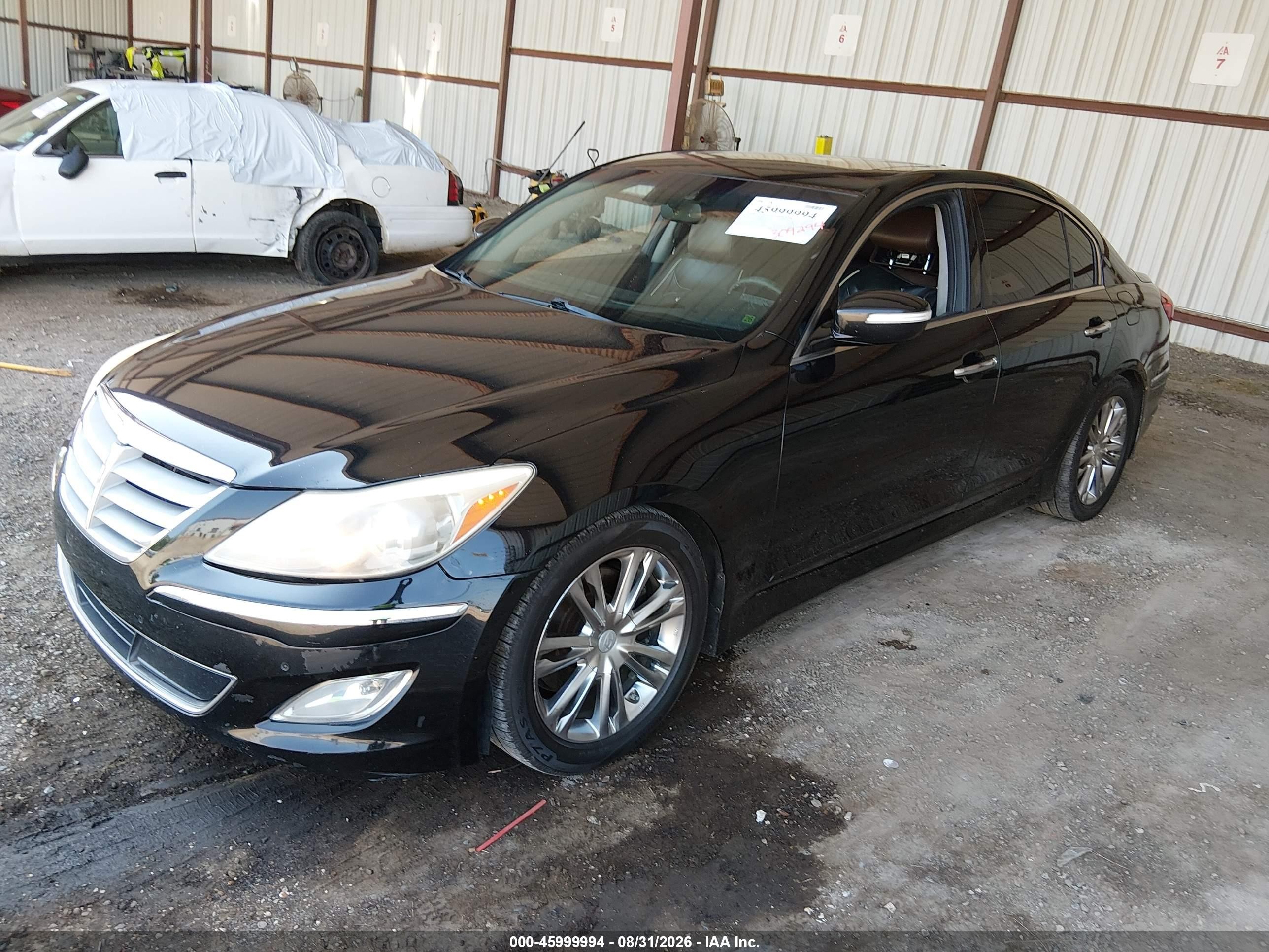 2012 Hyundai Genesis 3.8 Черный vin: KMHGC4DD9CU211183