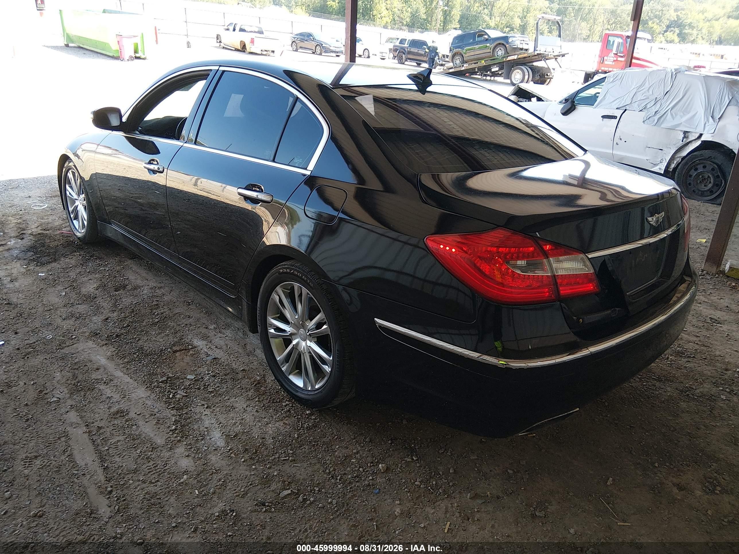 2012 Hyundai Genesis 3.8 Черный vin: KMHGC4DD9CU211183
