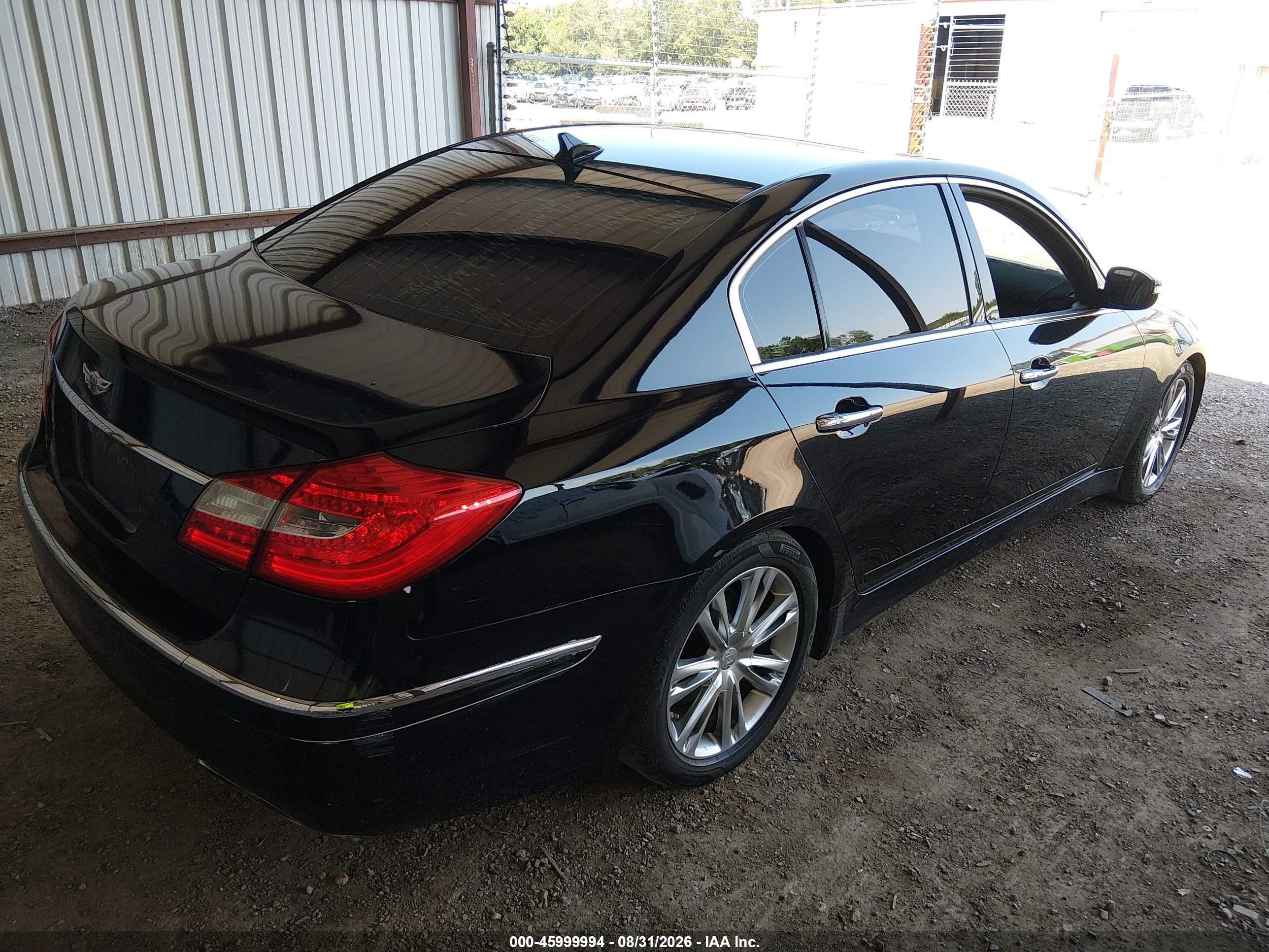 2012 Hyundai Genesis 3.8 Черный vin: KMHGC4DD9CU211183