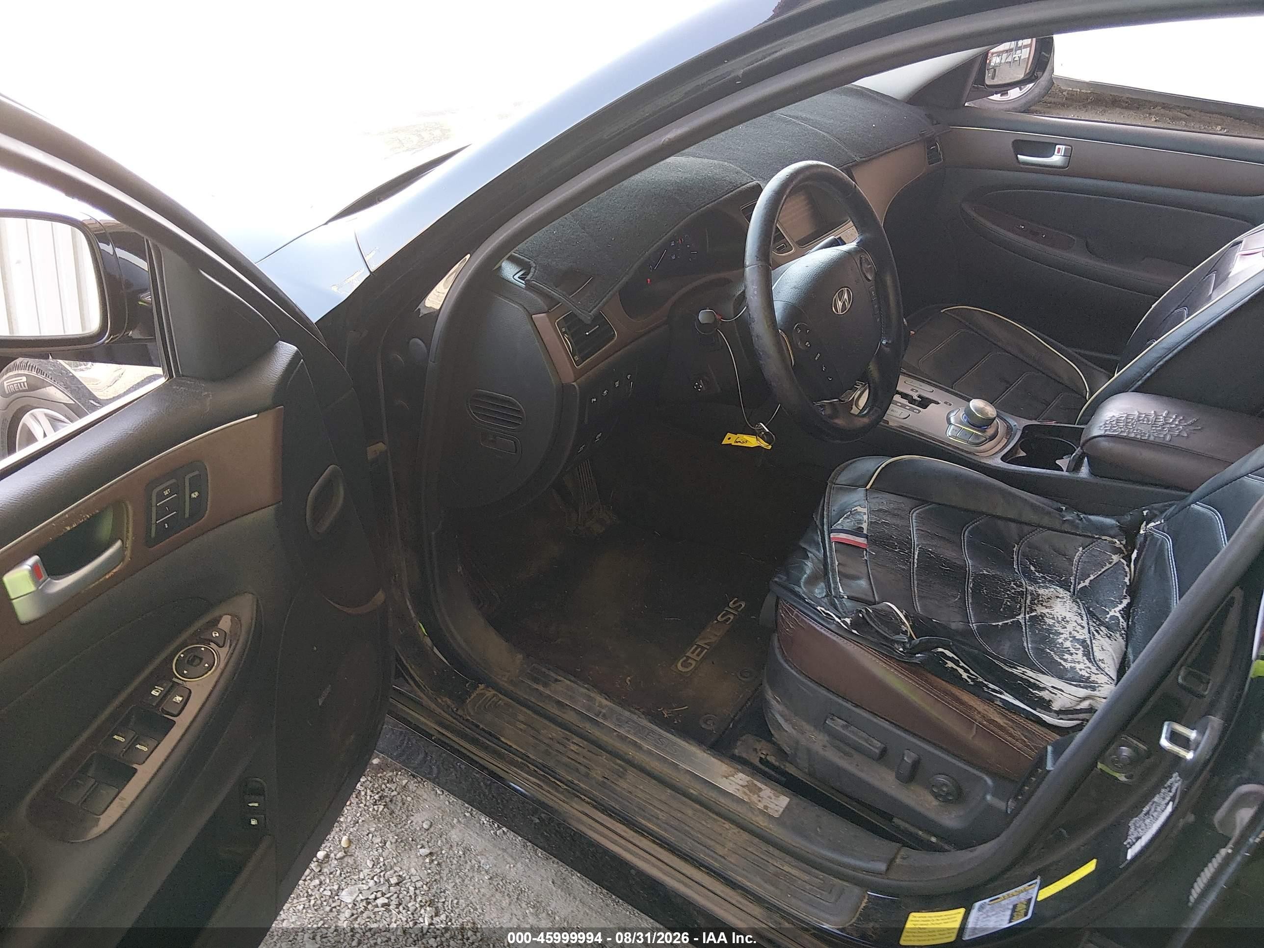 2012 Hyundai Genesis 3.8 Черный vin: KMHGC4DD9CU211183