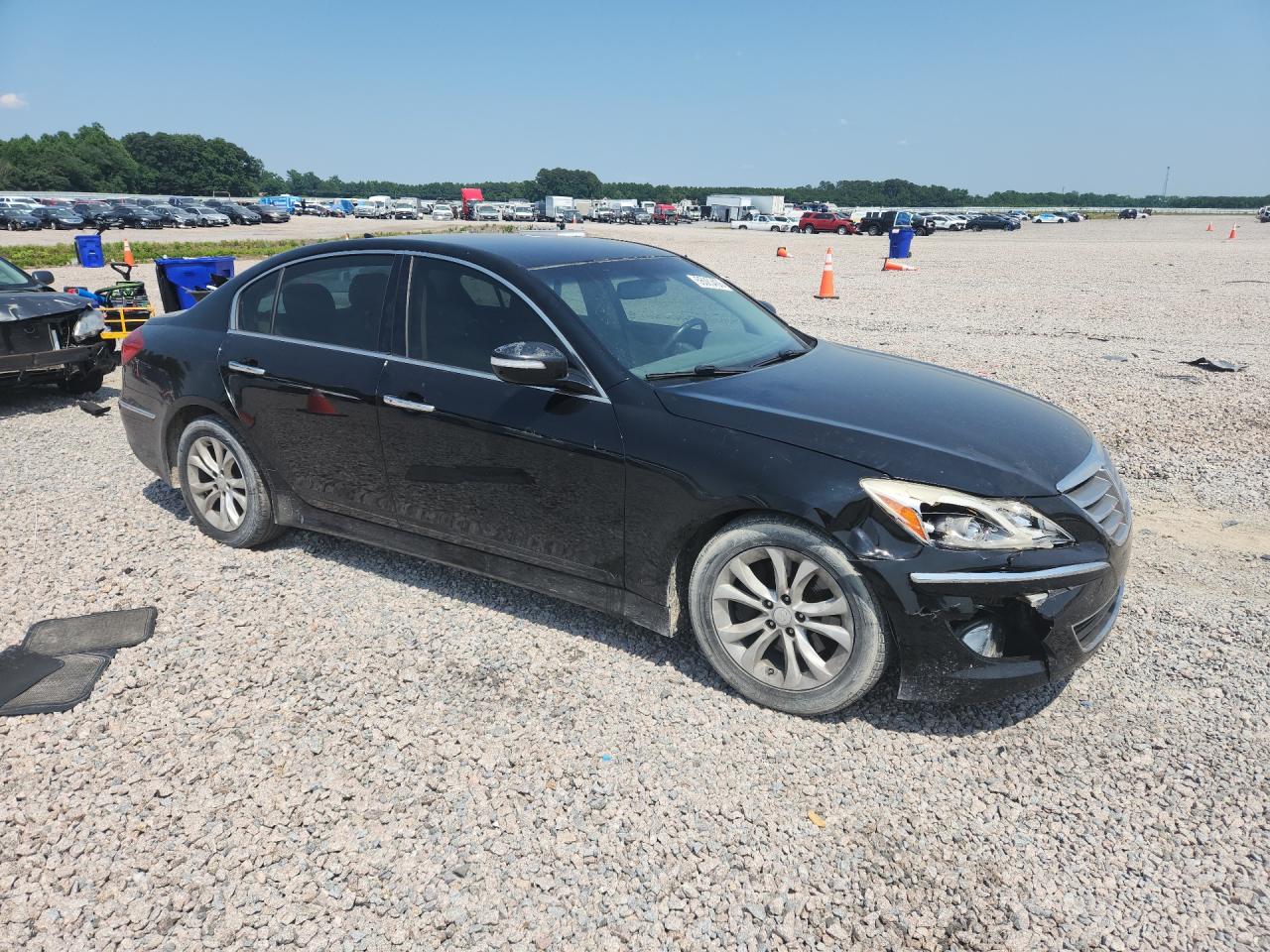 2013 Hyundai Genesis 3.8l Black vin: KMHGC4DD9DU235646