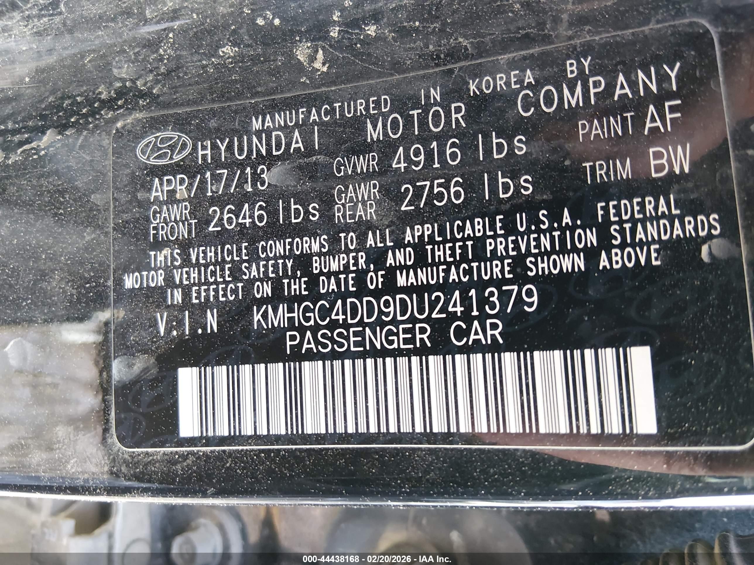 2013 Hyundai Genesis 3.8 Черный vin: KMHGC4DD9DU241379