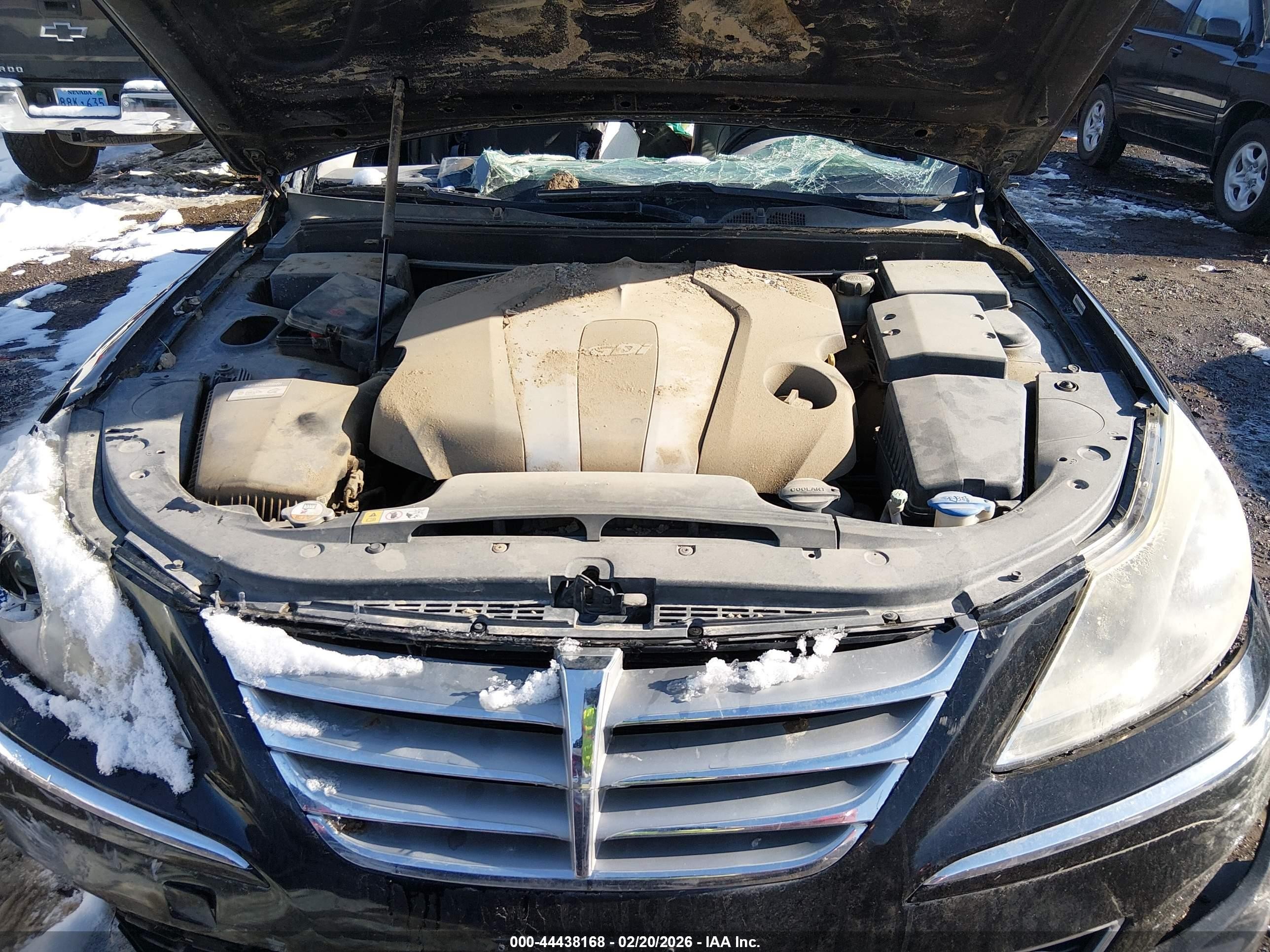 2013 Hyundai Genesis 3.8 Черный vin: KMHGC4DD9DU241379