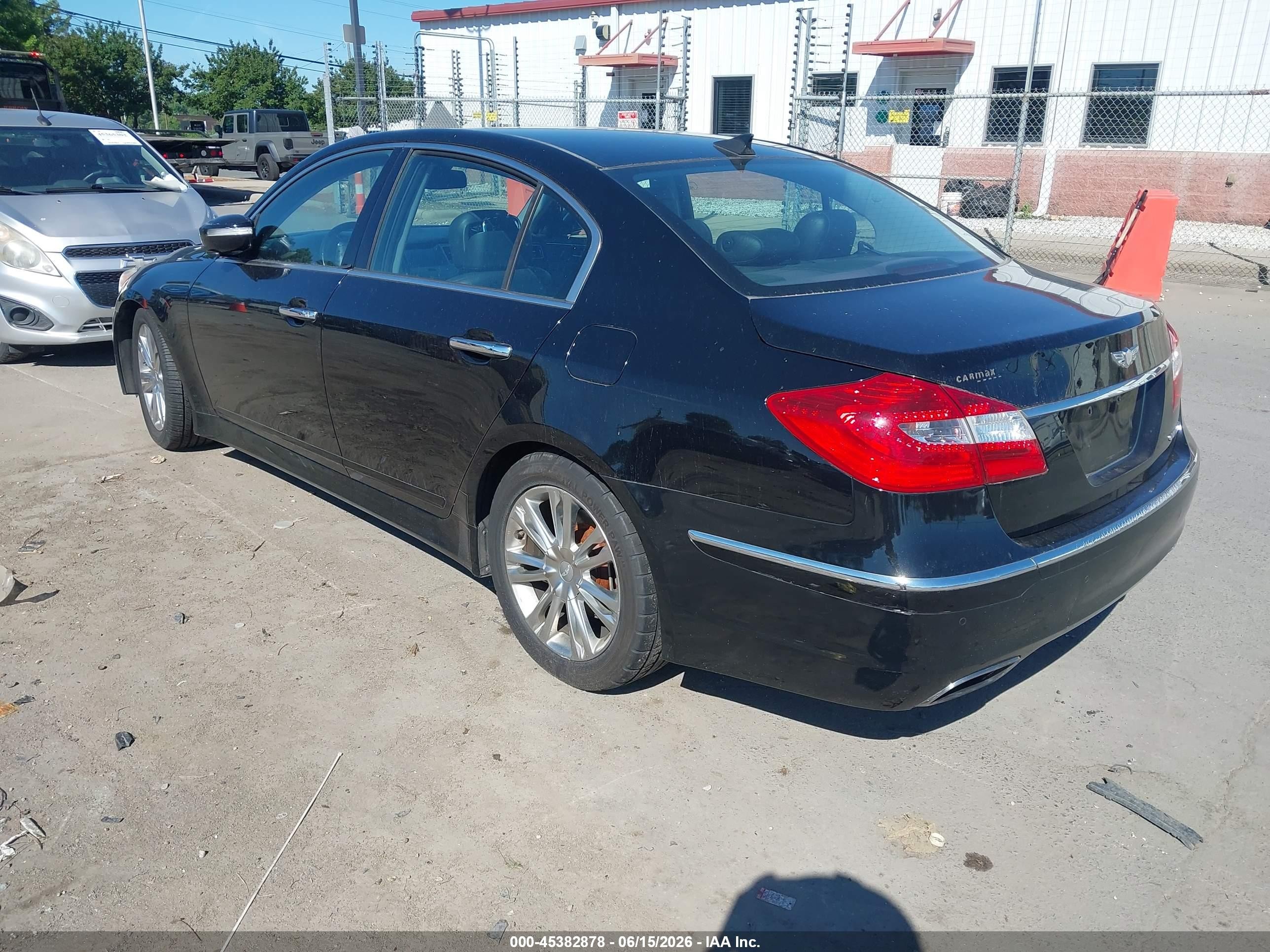 2013 Hyundai Genesis 3.8 Black vin: KMHGC4DD9DU246744