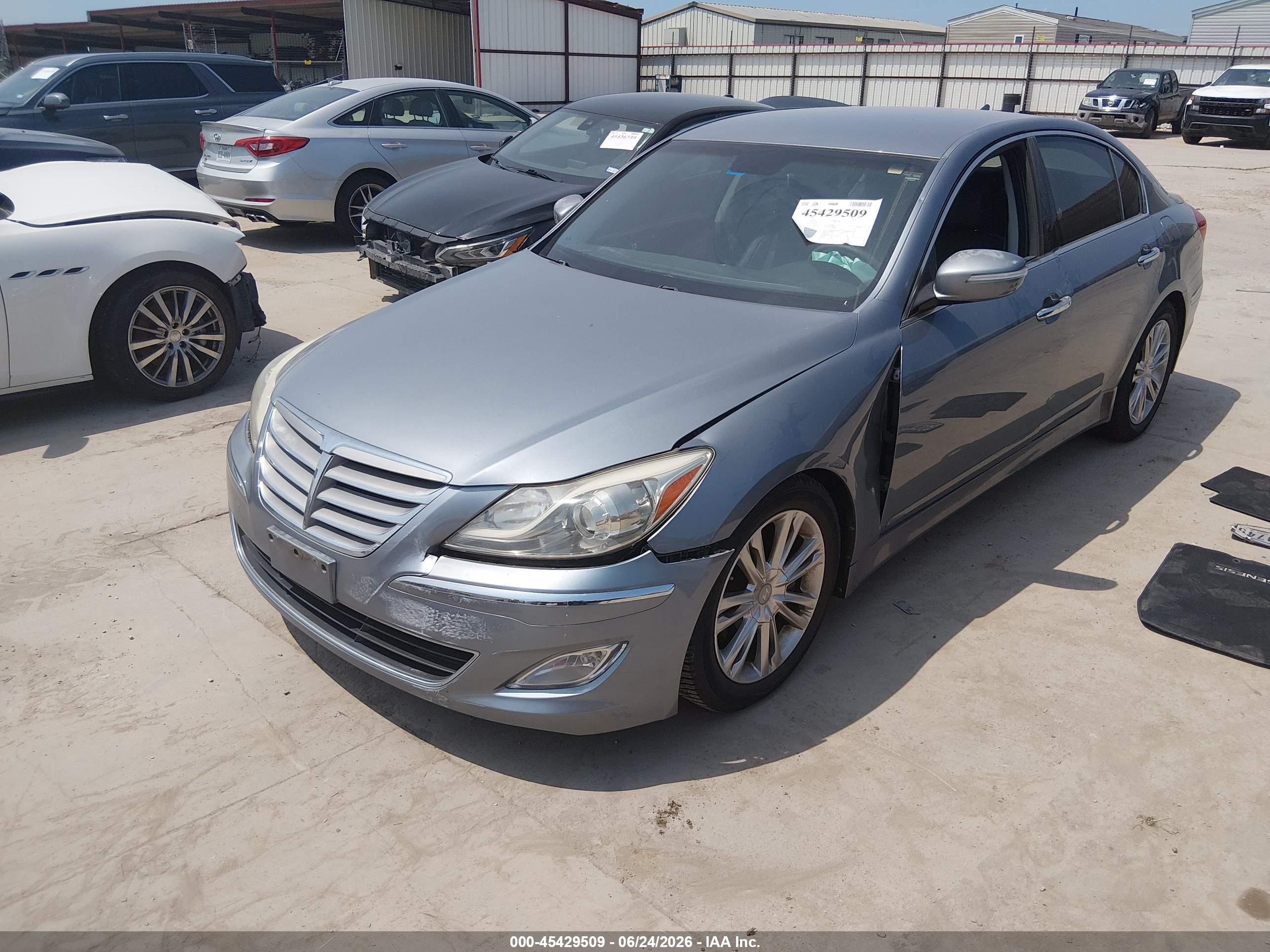 2014 Hyundai Genesis 3.8 Light Blue vin: KMHGC4DD9EU260306