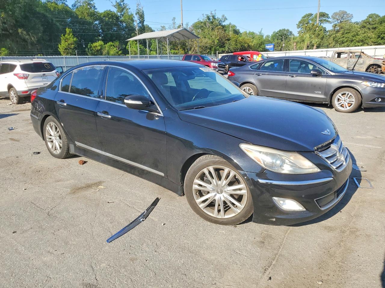 2014 Hyundai Genesis 3.8l Black vin: KMHGC4DD9EU263299