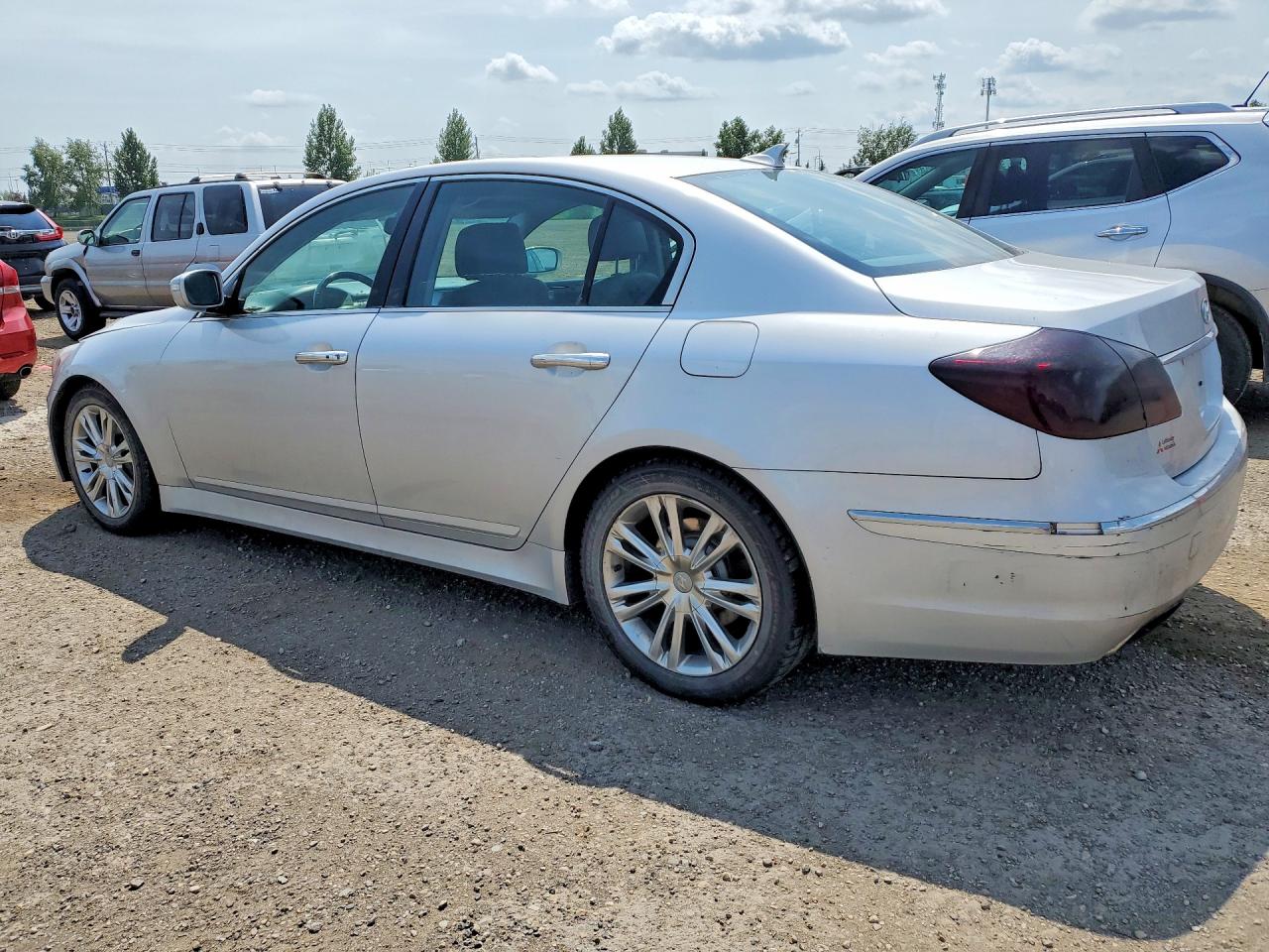 2014 Hyundai Genesis 3.8l Silver vin: KMHGC4DD9EU264131