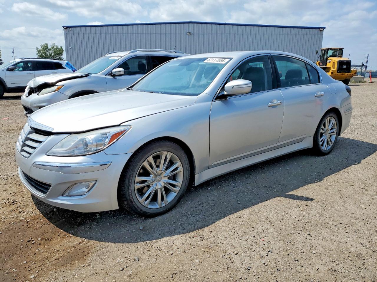 2014 Hyundai Genesis 3.8l Silver vin: KMHGC4DD9EU264131