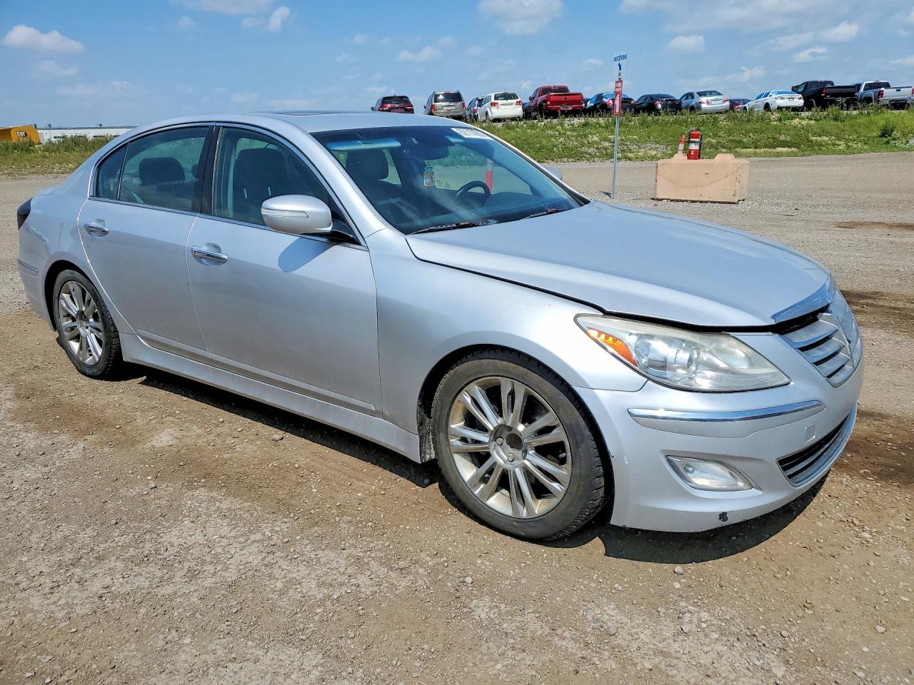 2014 Hyundai Genesis 3.8l Silver vin: KMHGC4DD9EU264131