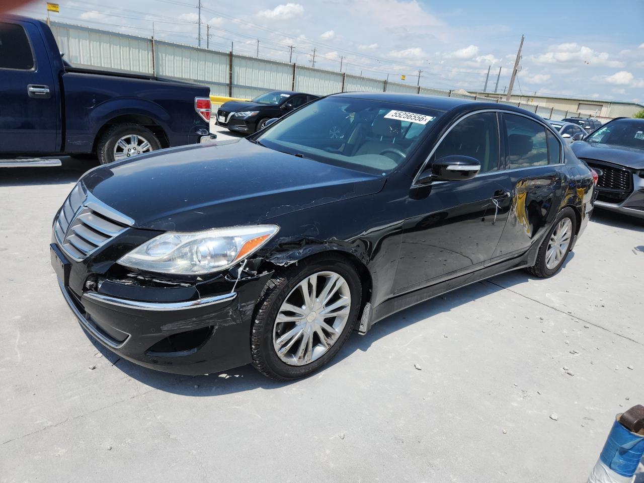 2012 Hyundai Genesis 3.8l Black vin: KMHGC4DDXCU165055