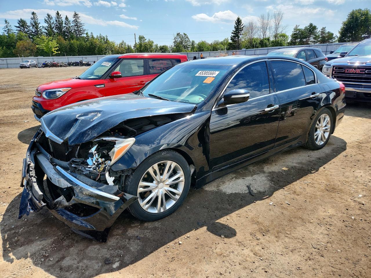 2012 Hyundai Genesis 3.8l Black vin: KMHGC4DDXCU176198