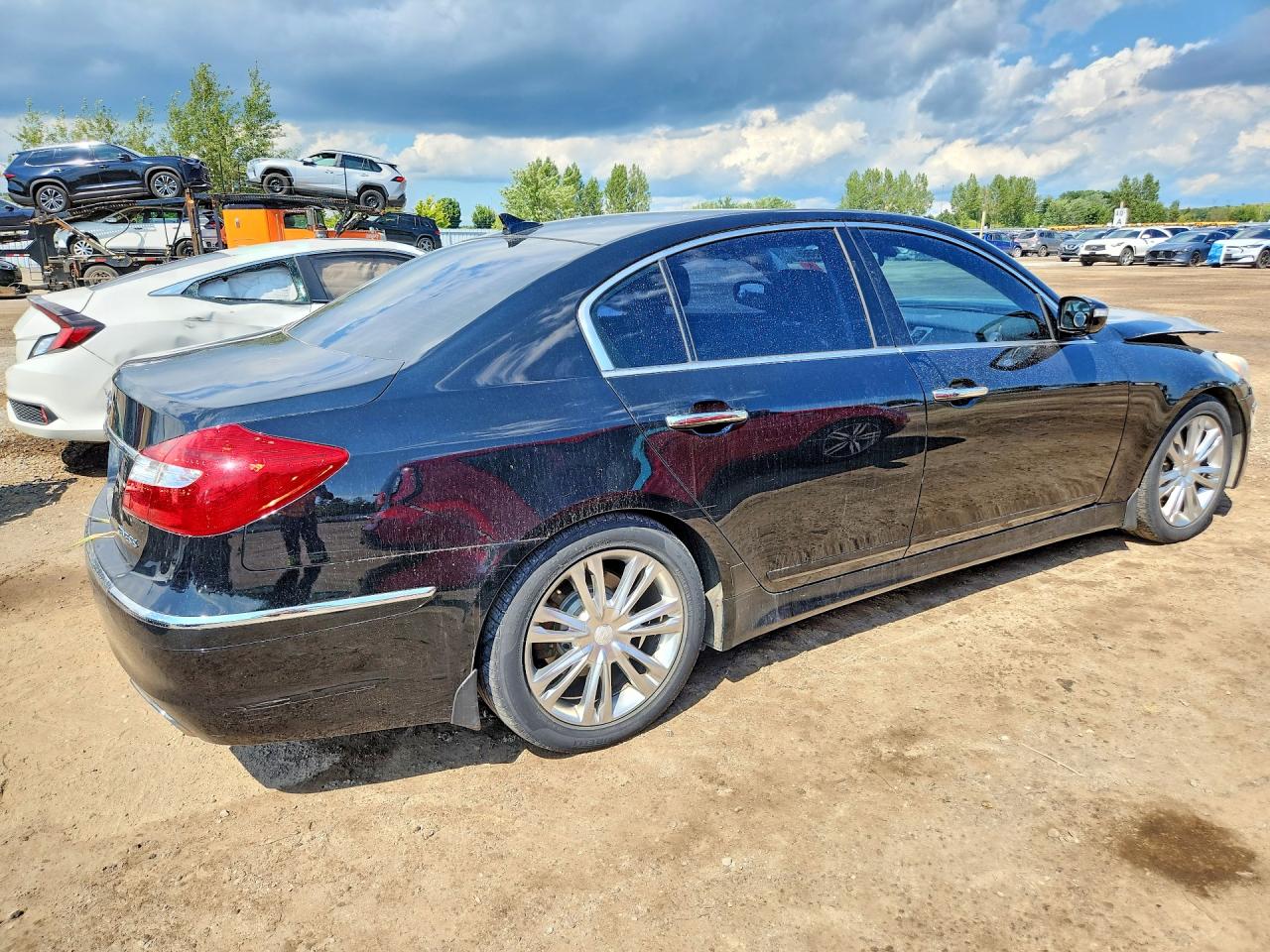 2012 Hyundai Genesis 3.8l Black vin: KMHGC4DDXCU176198